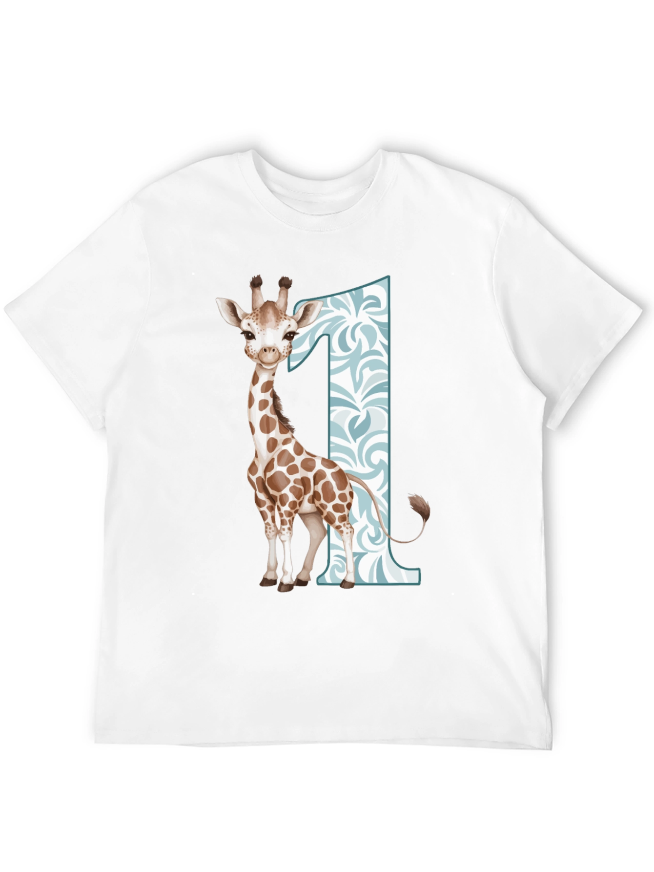 Giraffe First Birthday T-Shirt for Boys