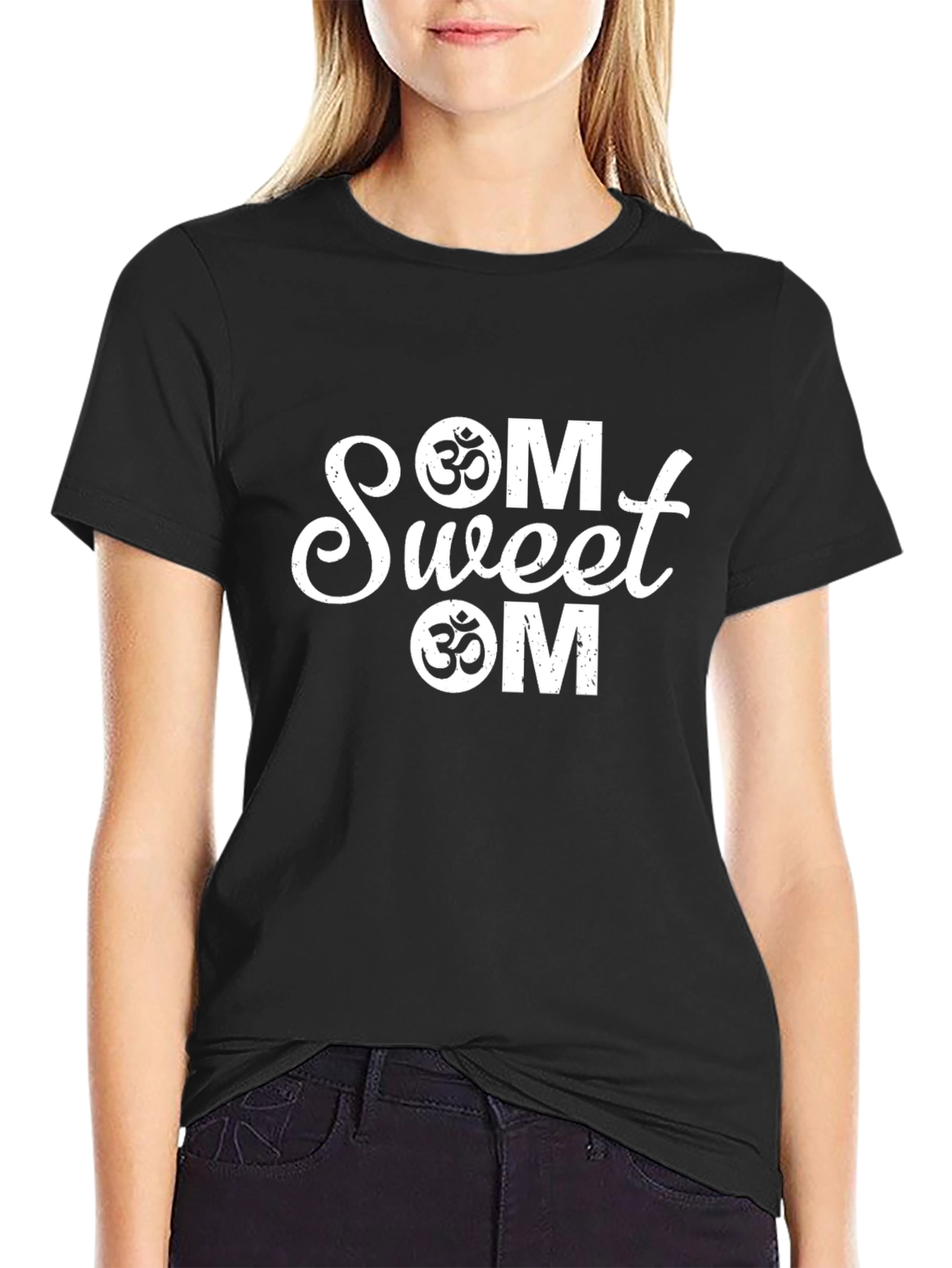Om Sweet Om T-Shirt - Black Graphic Tee