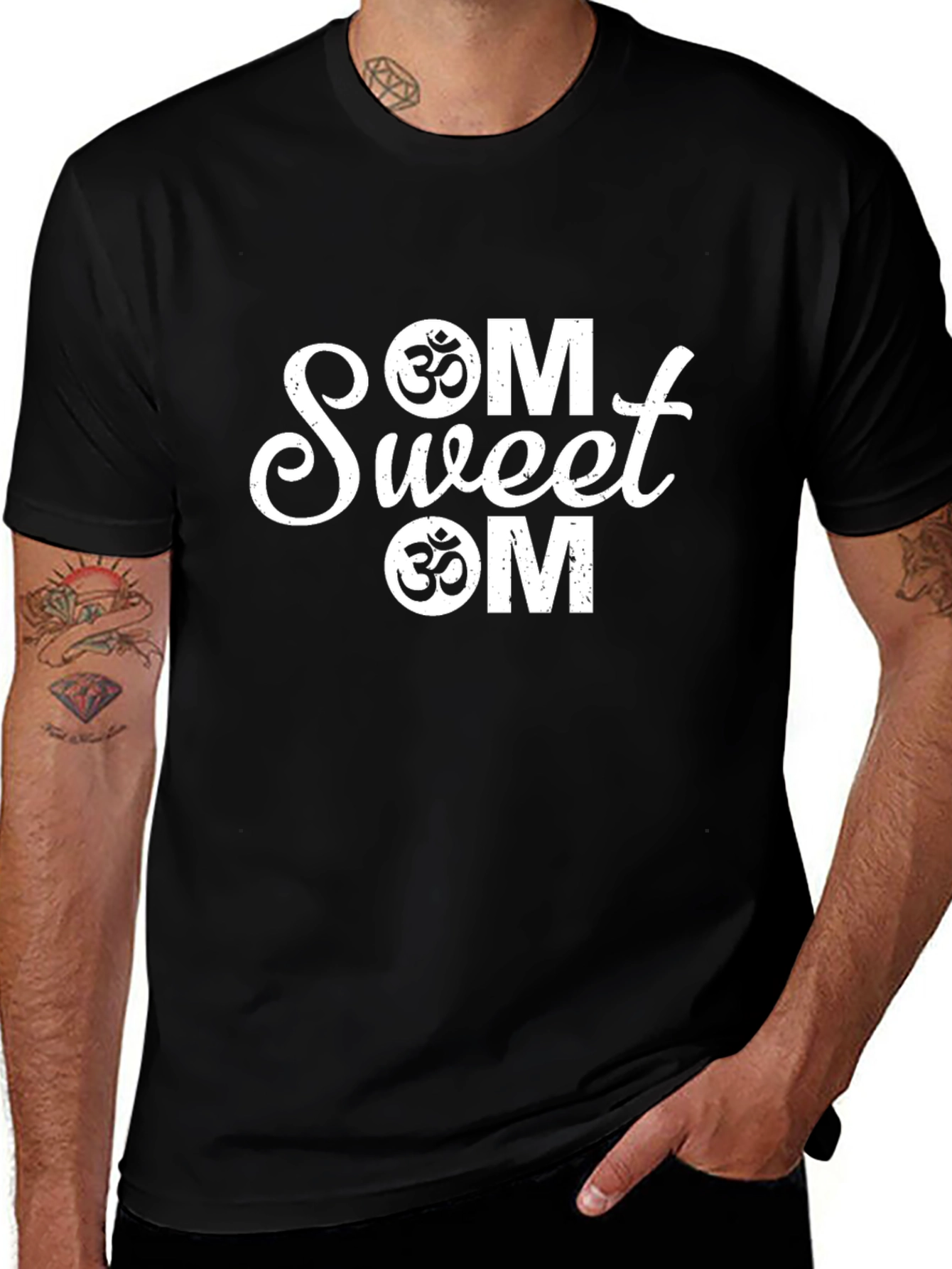 Om Sweet Om T-Shirt - Black Graphic Tee