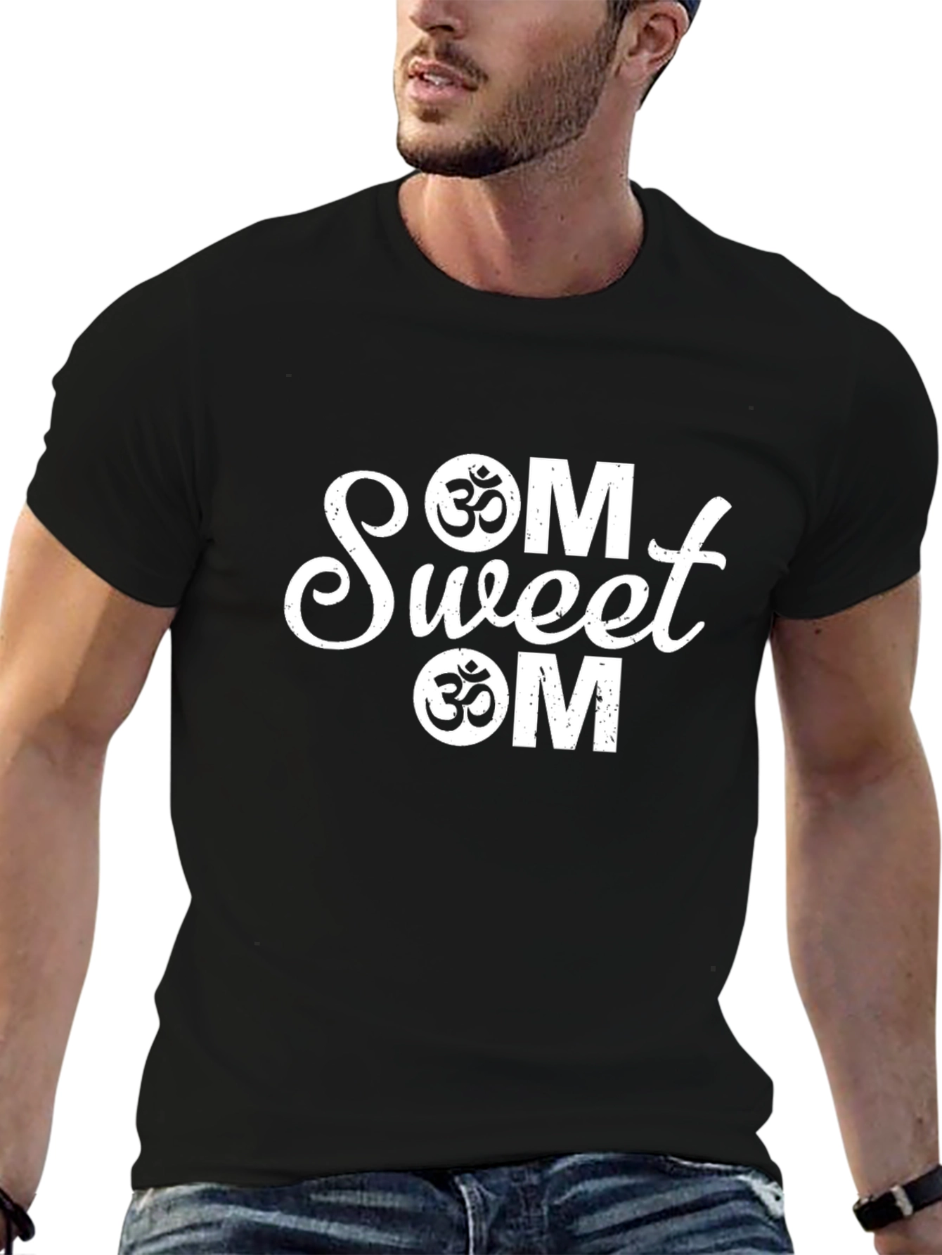 Om Sweet Om T-Shirt - Black Graphic Tee