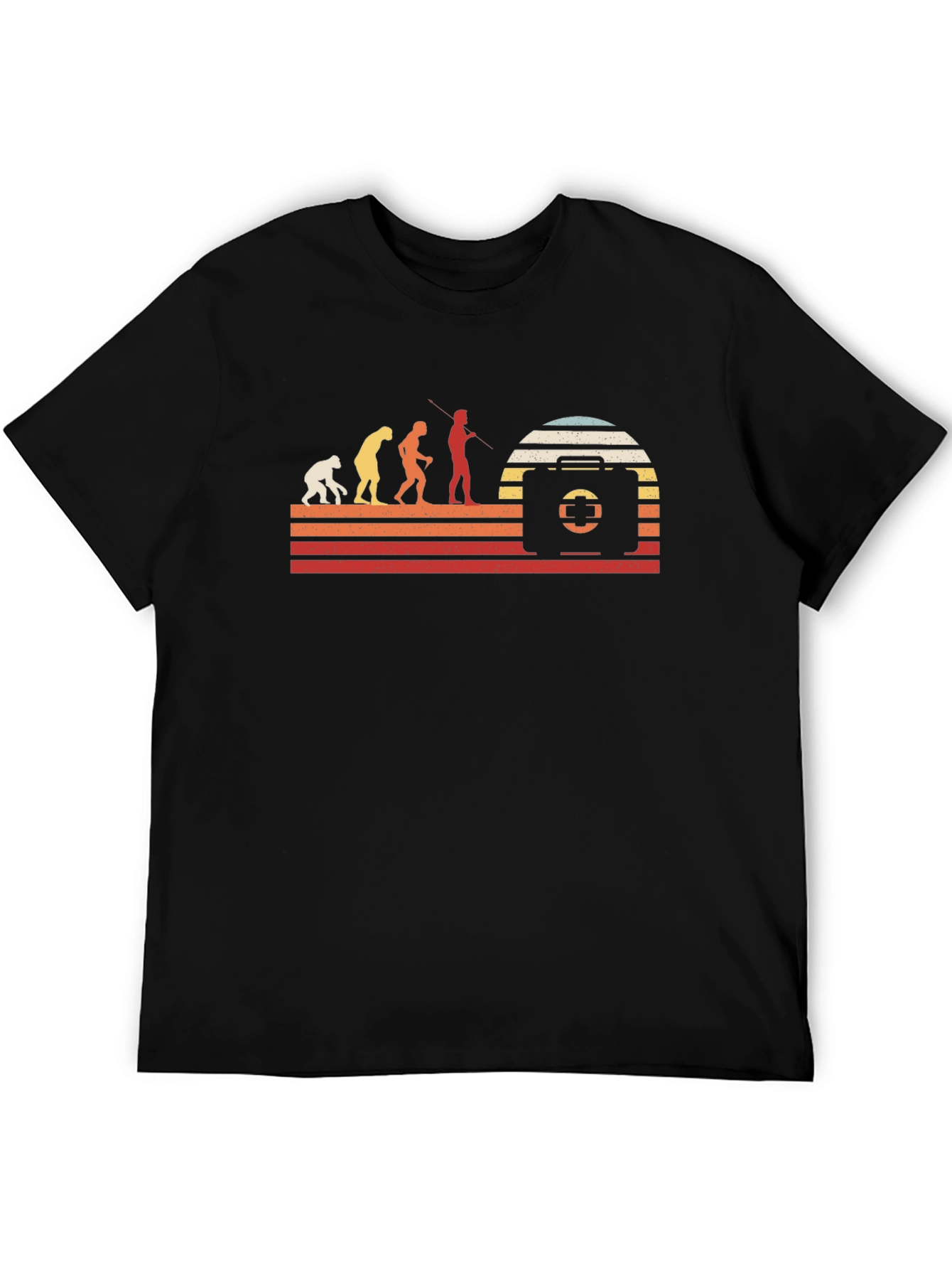 Evolution of First Aid T-Shirt - Retro Design