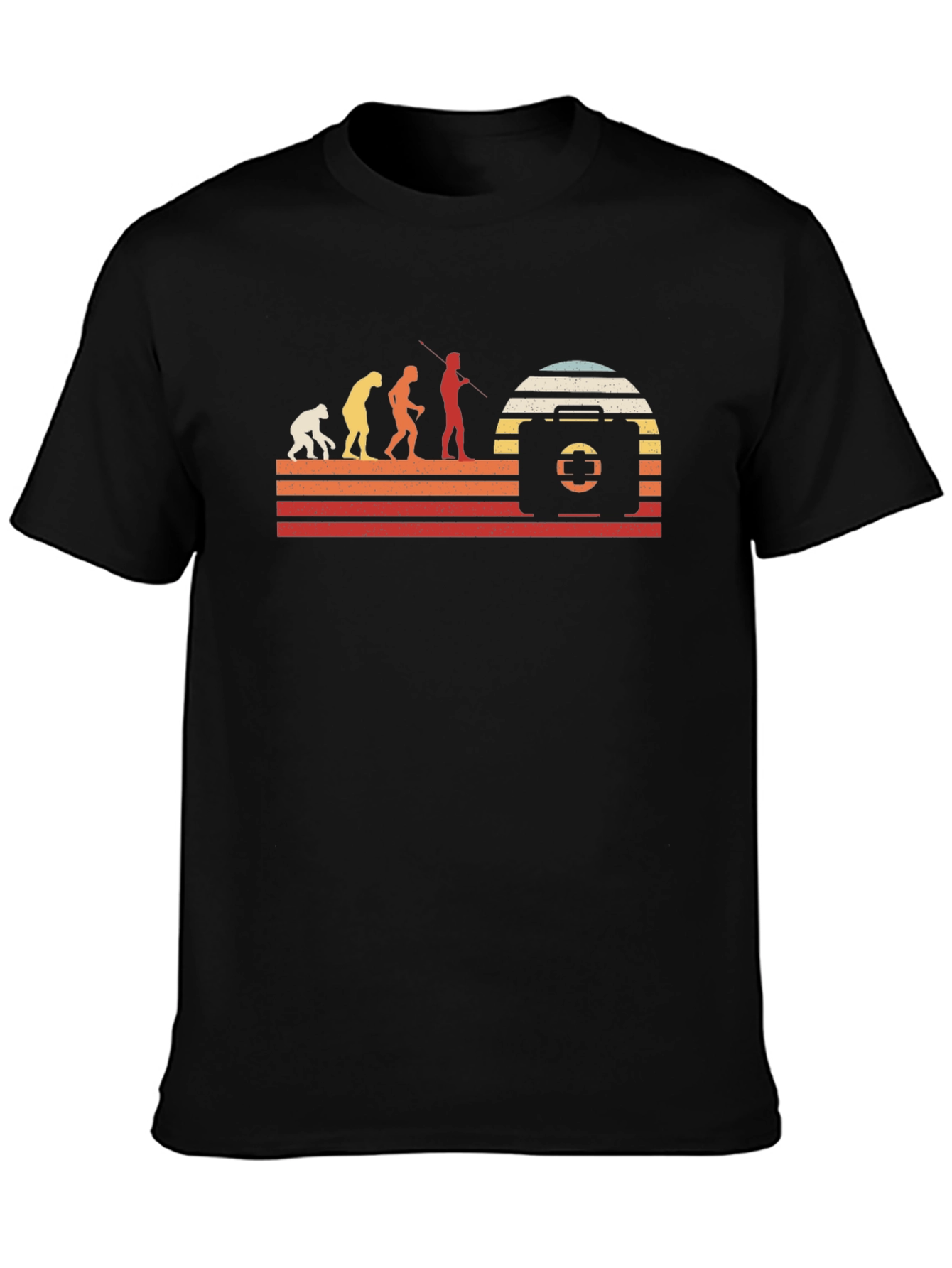 Evolution of First Aid T-Shirt - Retro Design