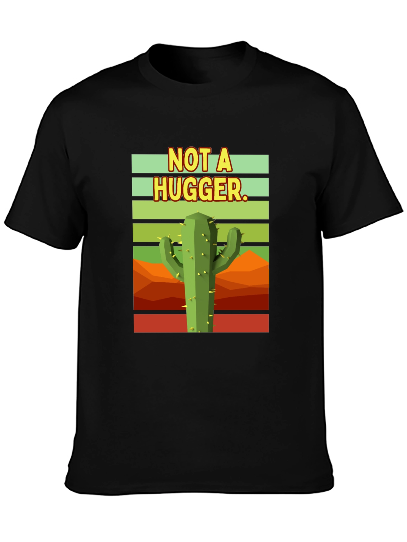 Not a Hugger Cactus Graphic T-Shirt