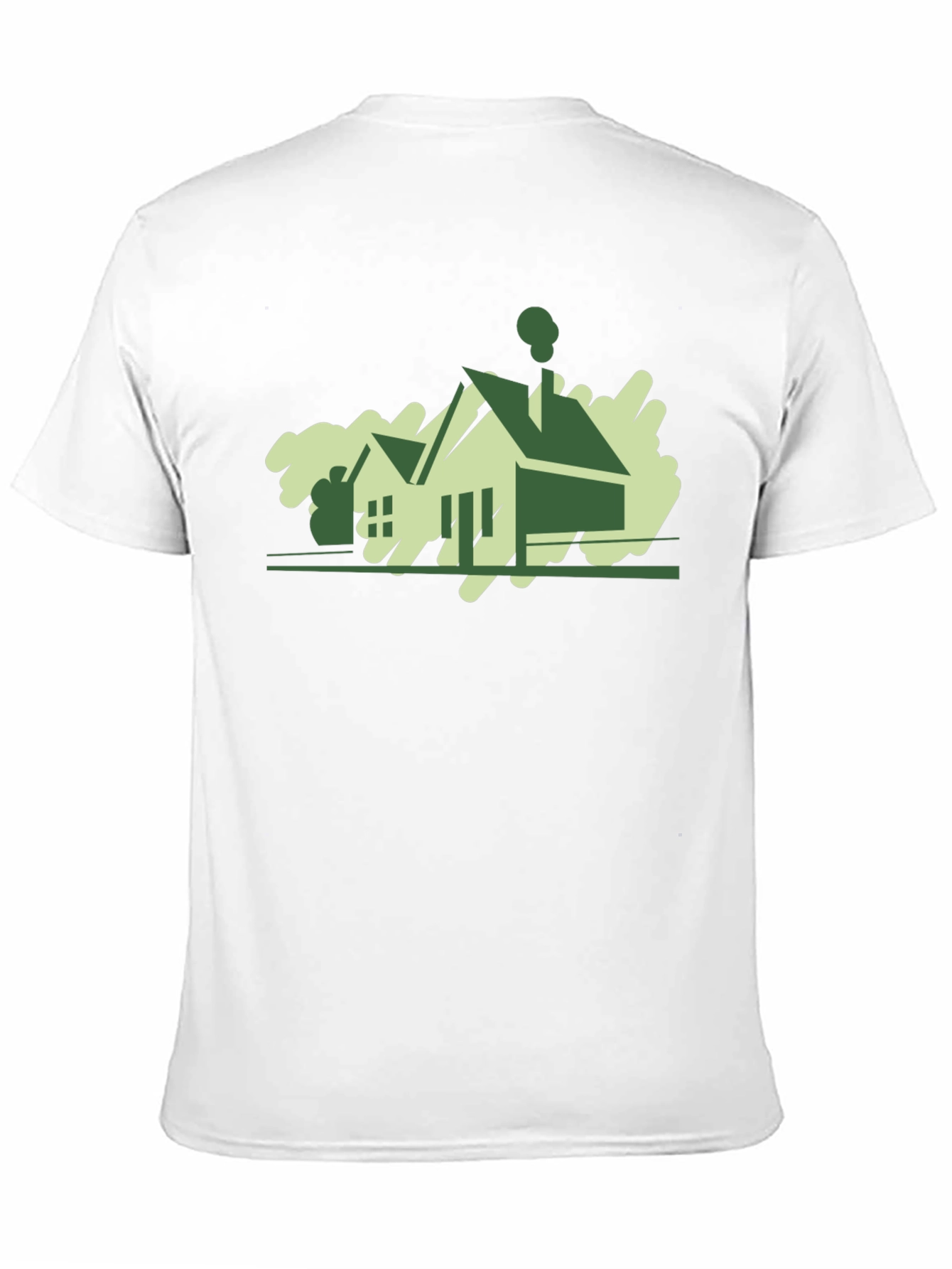 Modern House Graphic Tee - Black Cotton T-Shirt