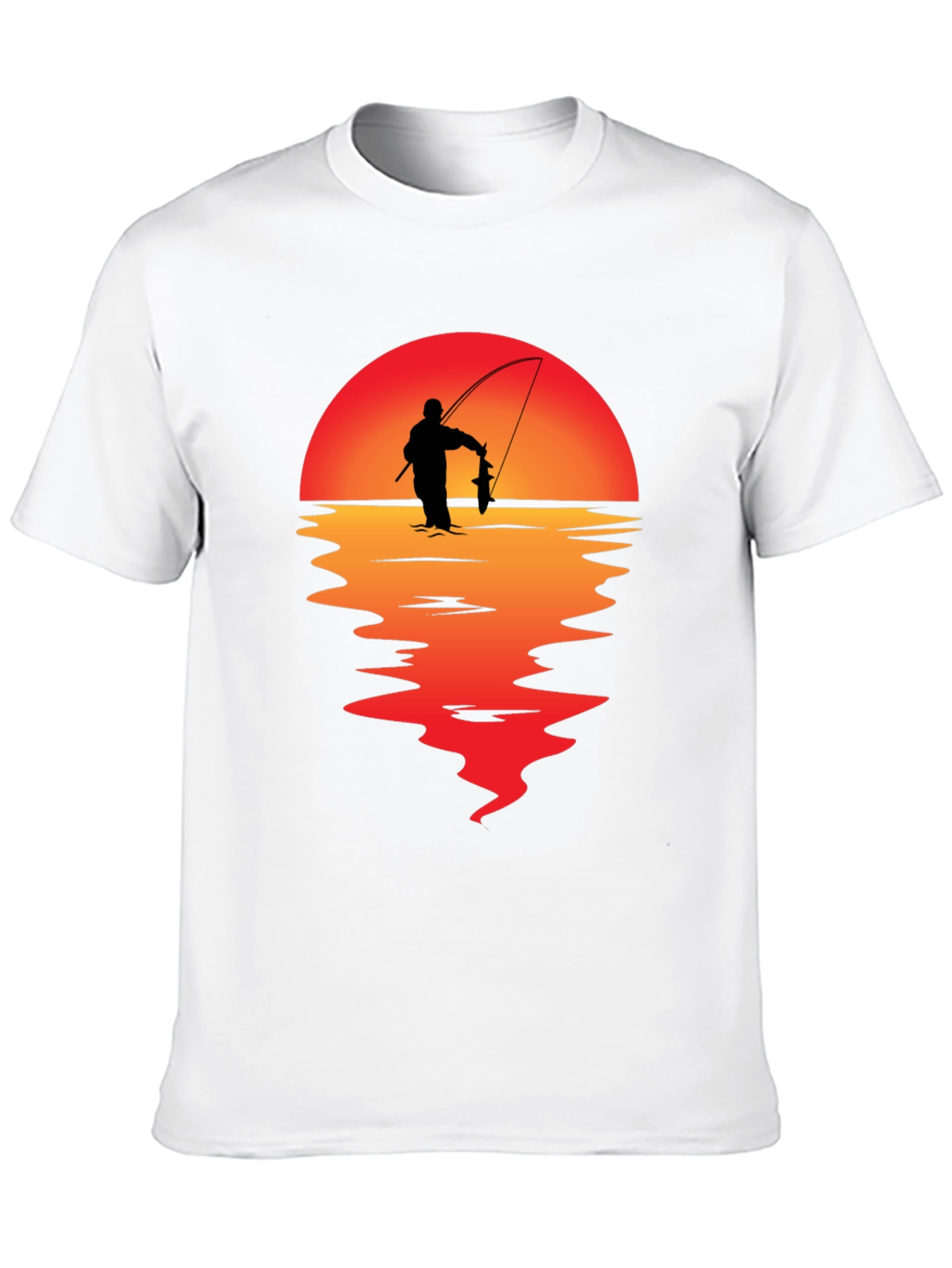 Fisherman Sunset Graphic Tee - Black