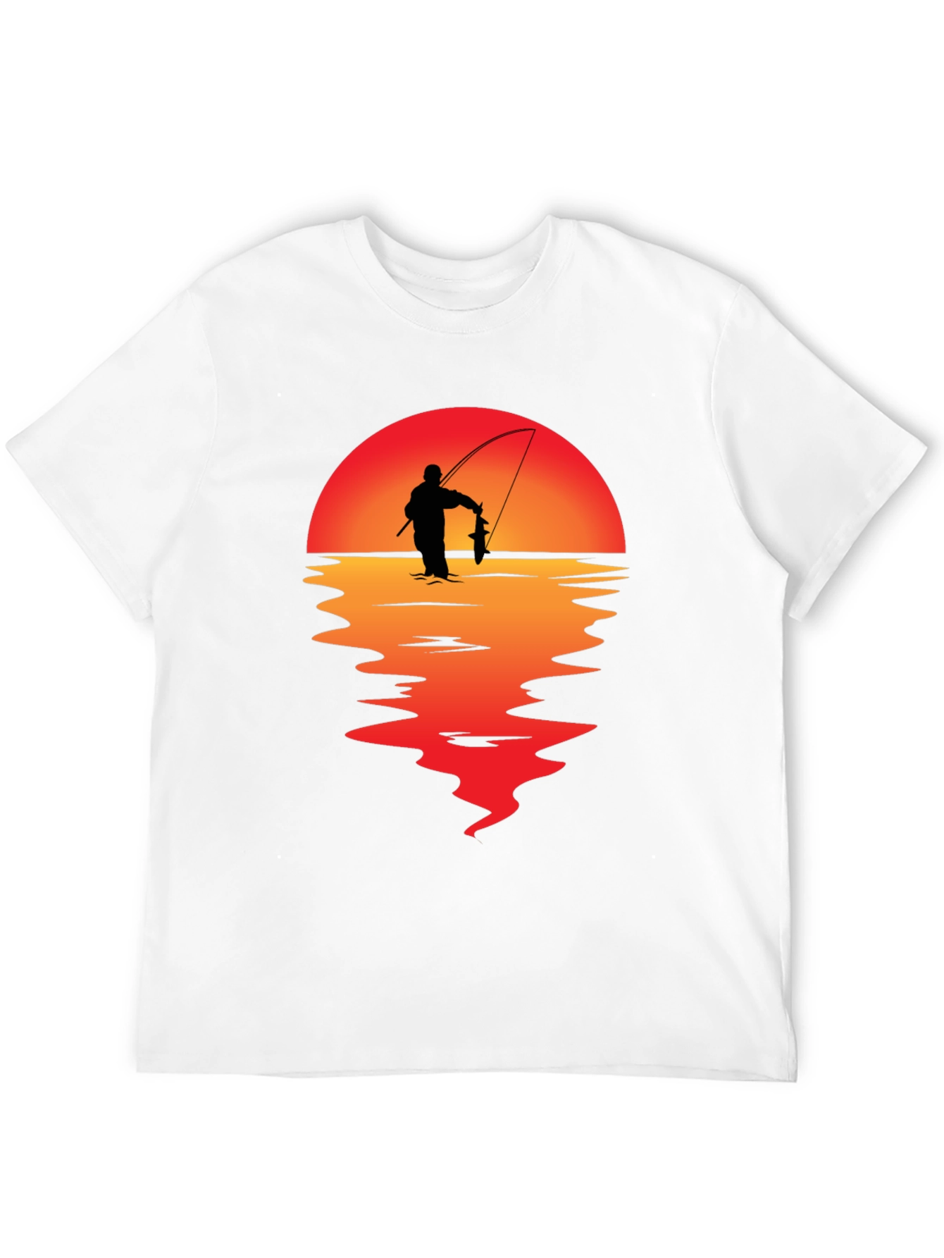 Fisherman Sunset Graphic Tee - Black