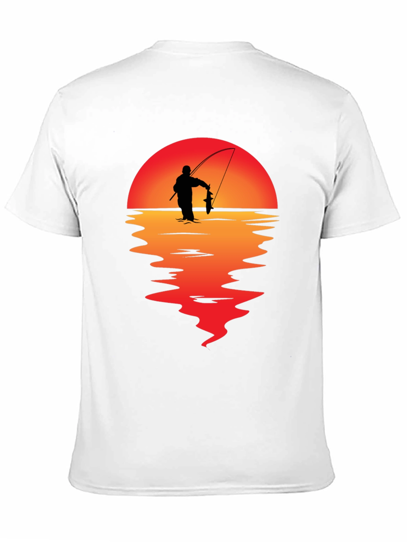 Fisherman Sunset Graphic Tee - Black