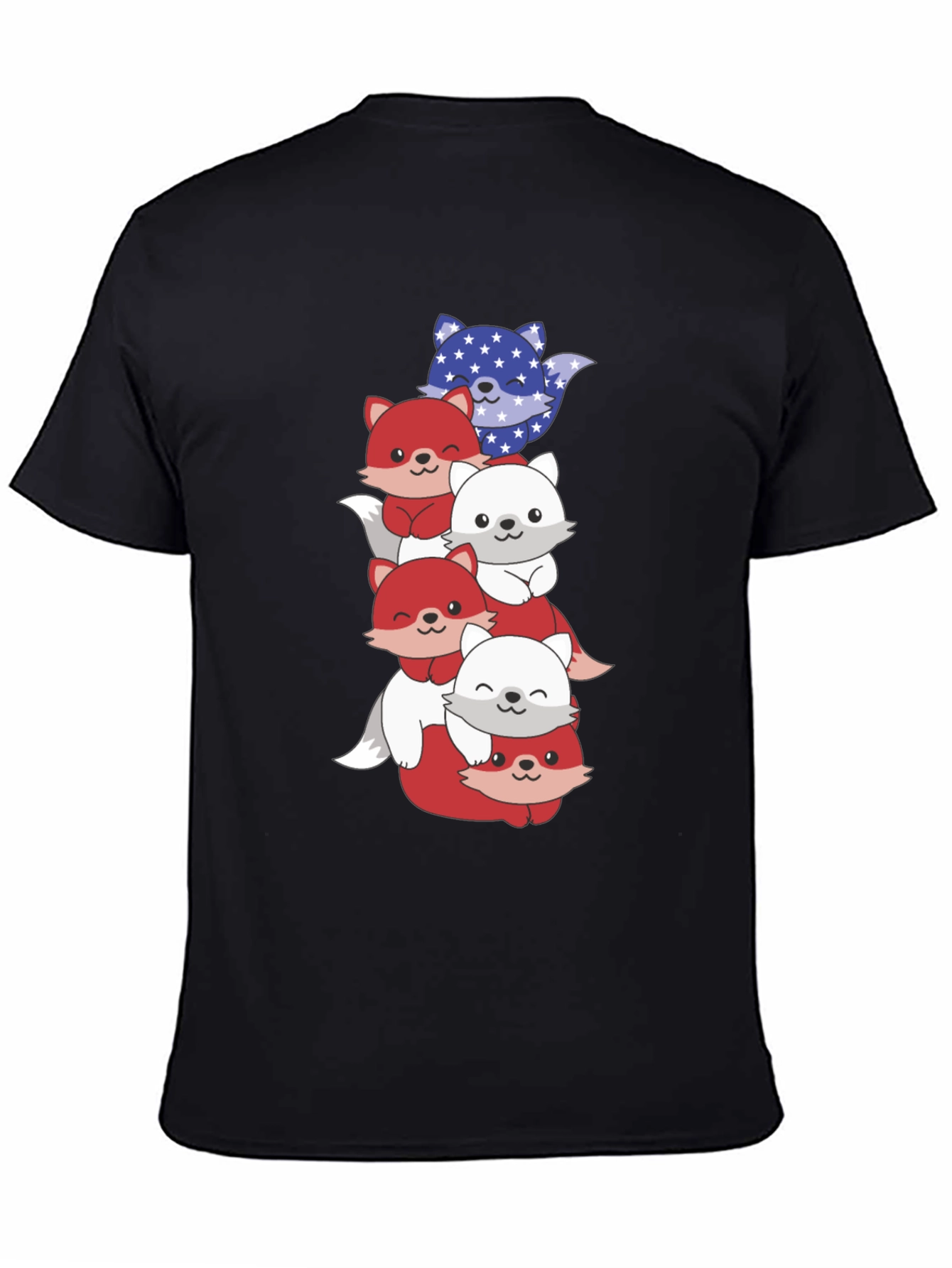 Stacked Patriotic Fox T-Shirt