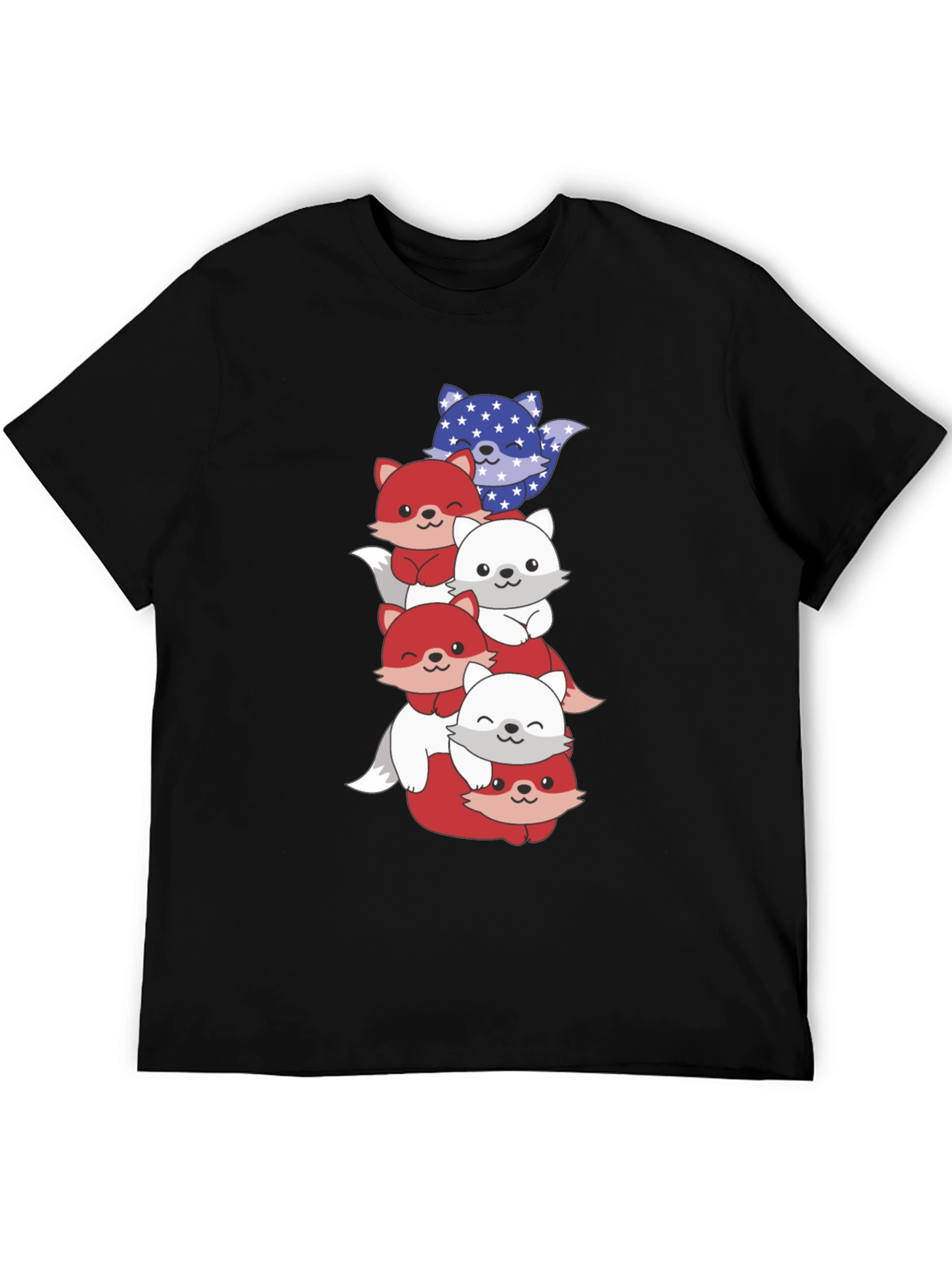 Stacked Patriotic Fox T-Shirt