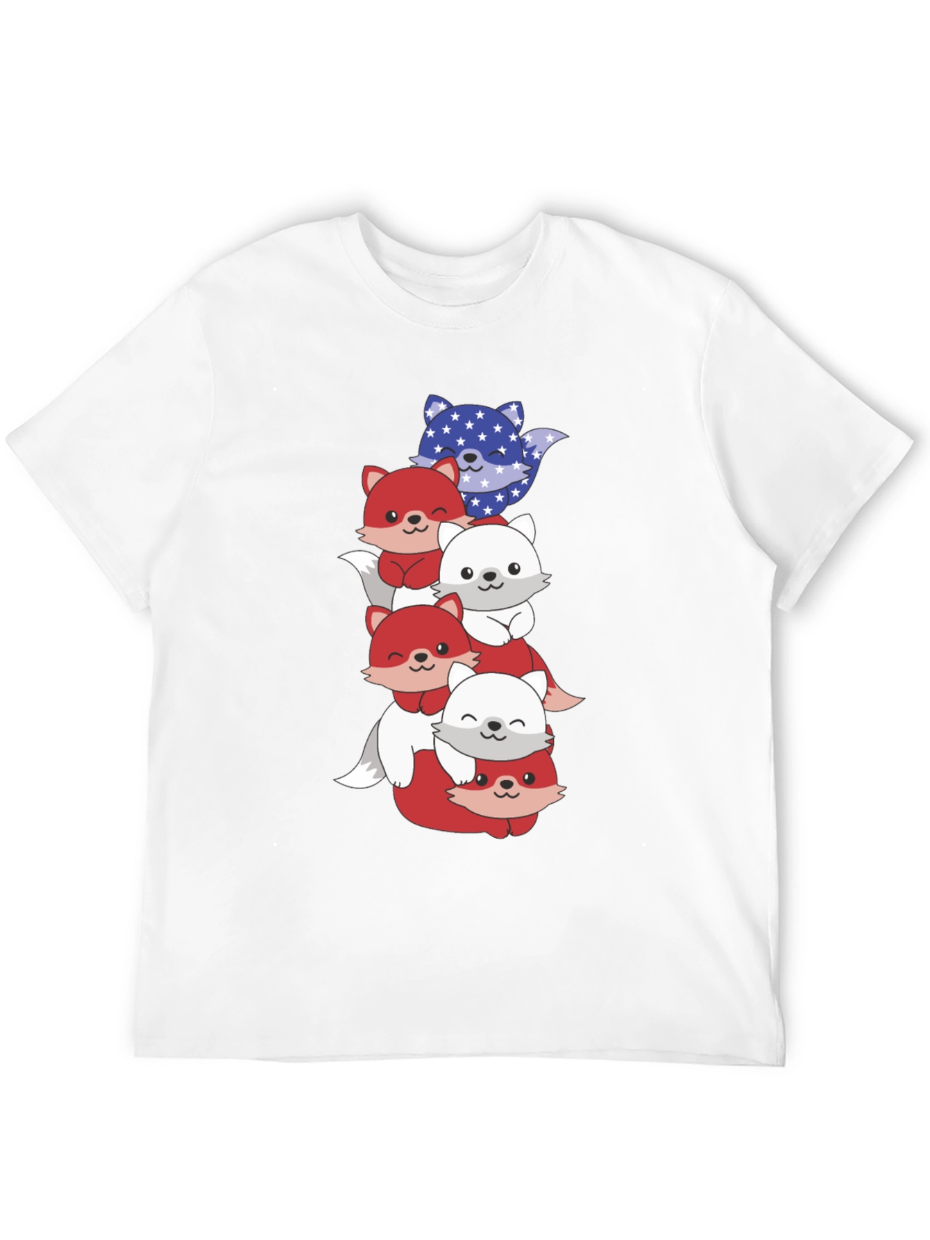 Stacked Patriotic Fox T-Shirt