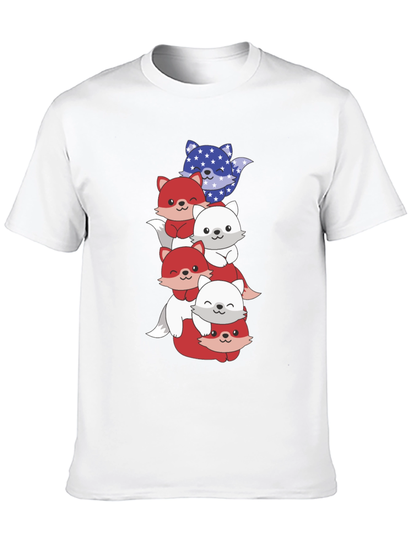 Stacked Patriotic Fox T-Shirt