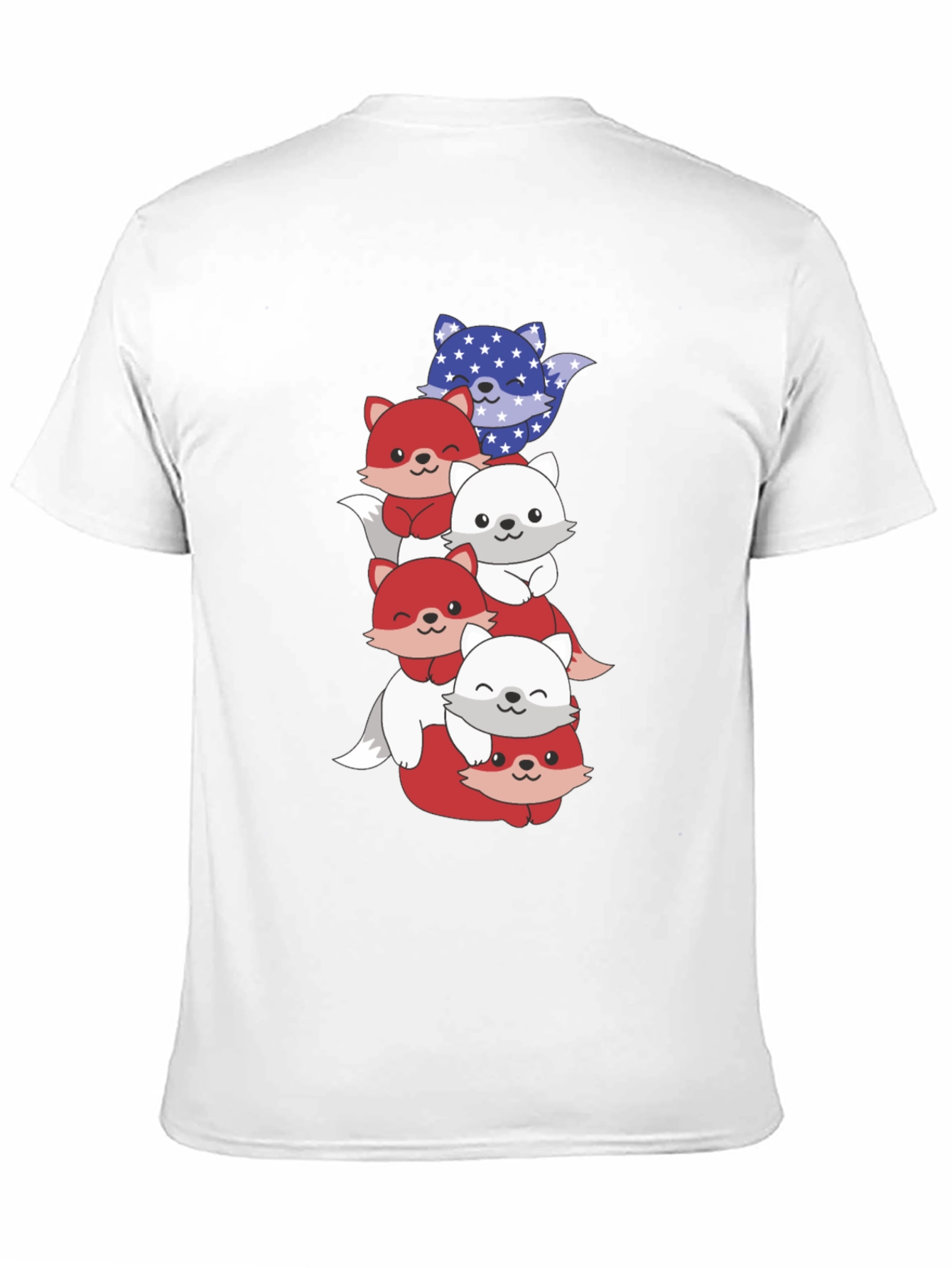 Stacked Patriotic Fox T-Shirt
