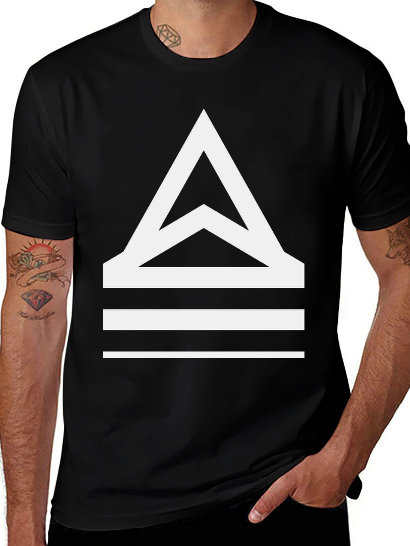 Modern Geometric Triangle Graphic Tee