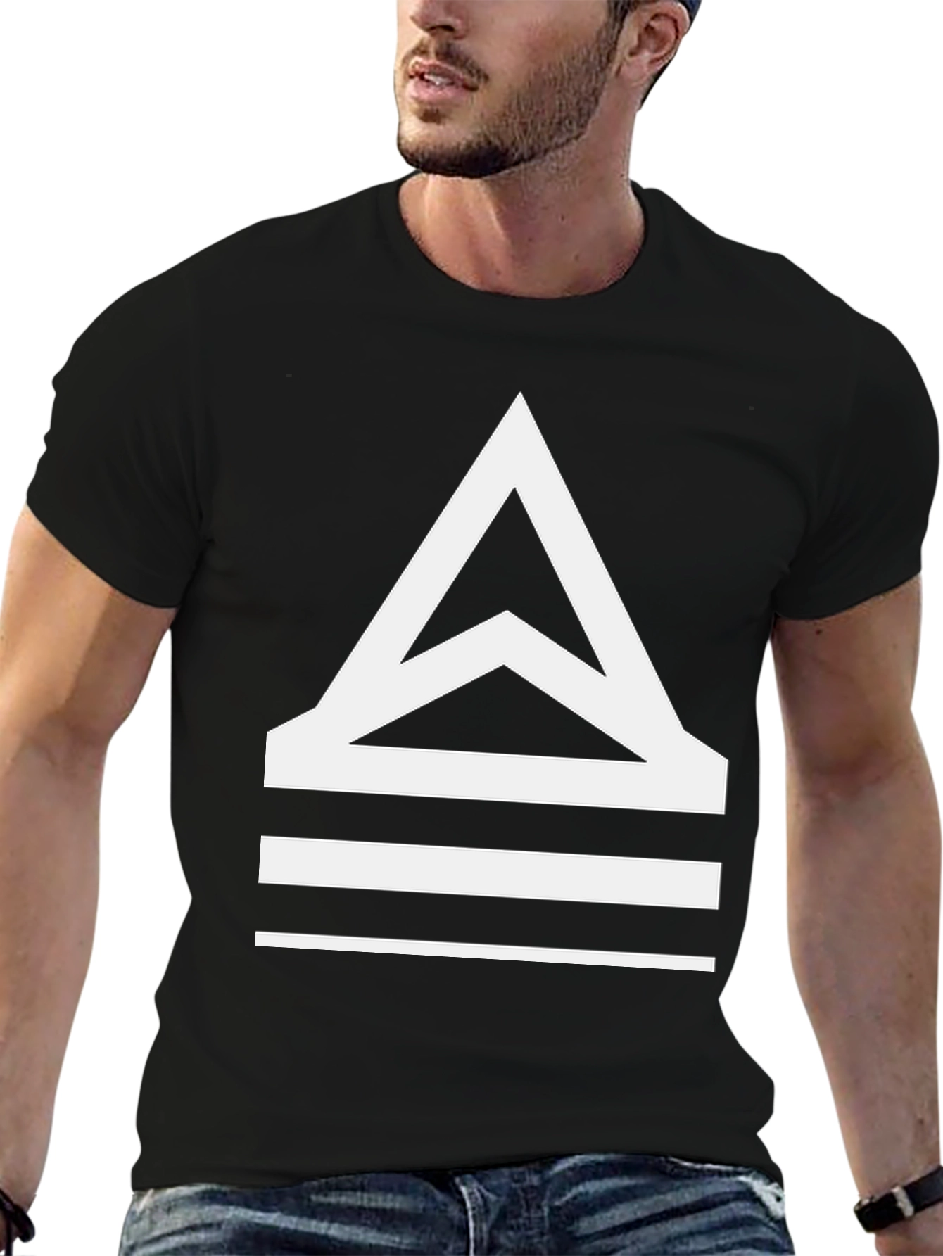 Modern Geometric Triangle Graphic Tee