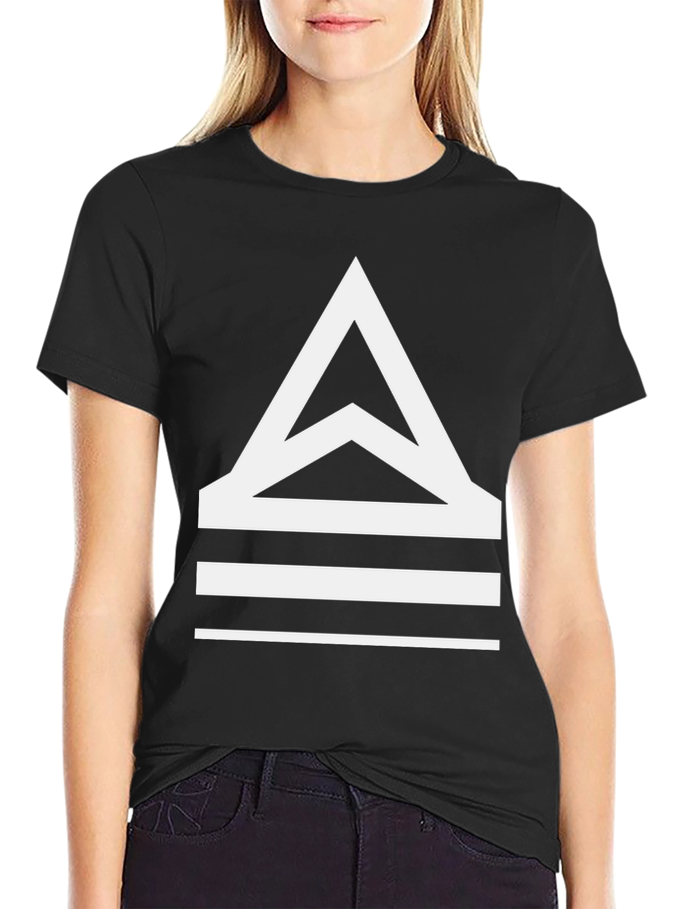 Modern Geometric Triangle Graphic Tee