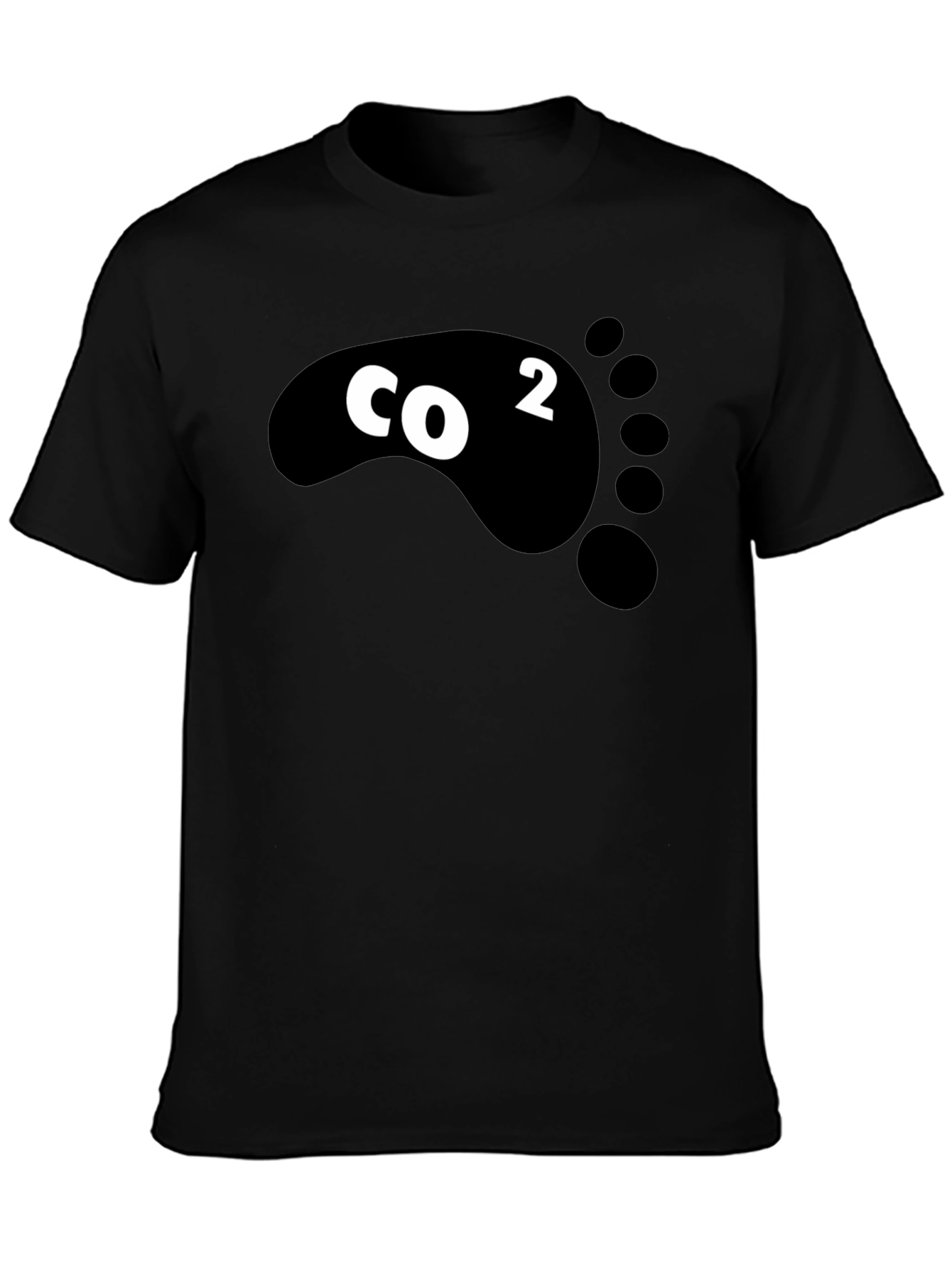 CO2 Footprint T-Shirt - Black Graphic Tee