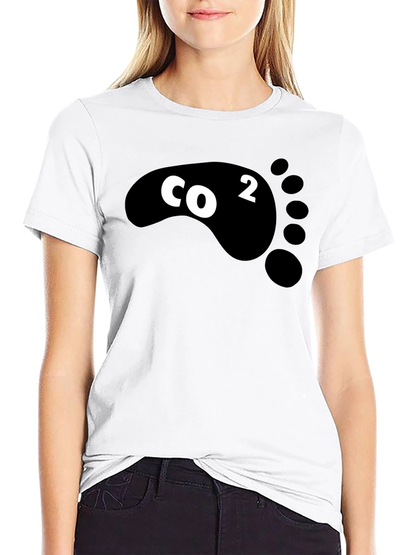 CO2 Footprint T-Shirt - Black Graphic Tee