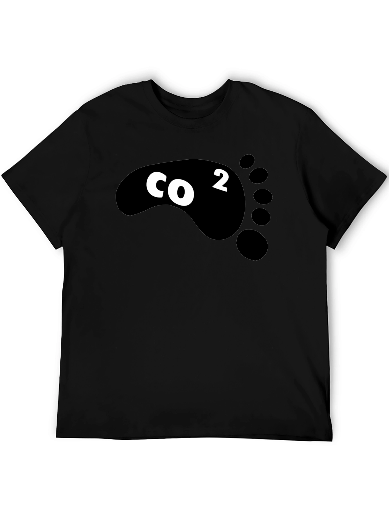 CO2 Footprint T-Shirt - Black Graphic Tee