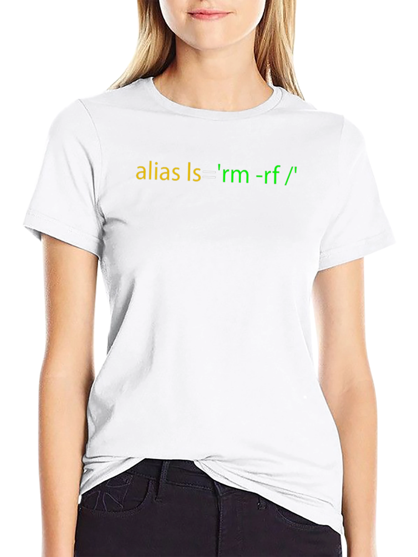 Funny Coder T-Shirt: Alias ls = rm -rf /