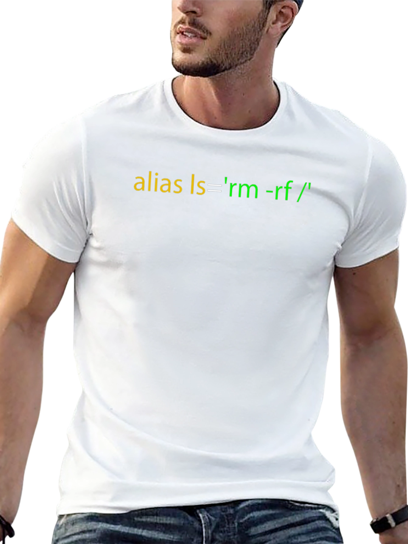 Funny Coder T-Shirt: Alias ls = rm -rf /