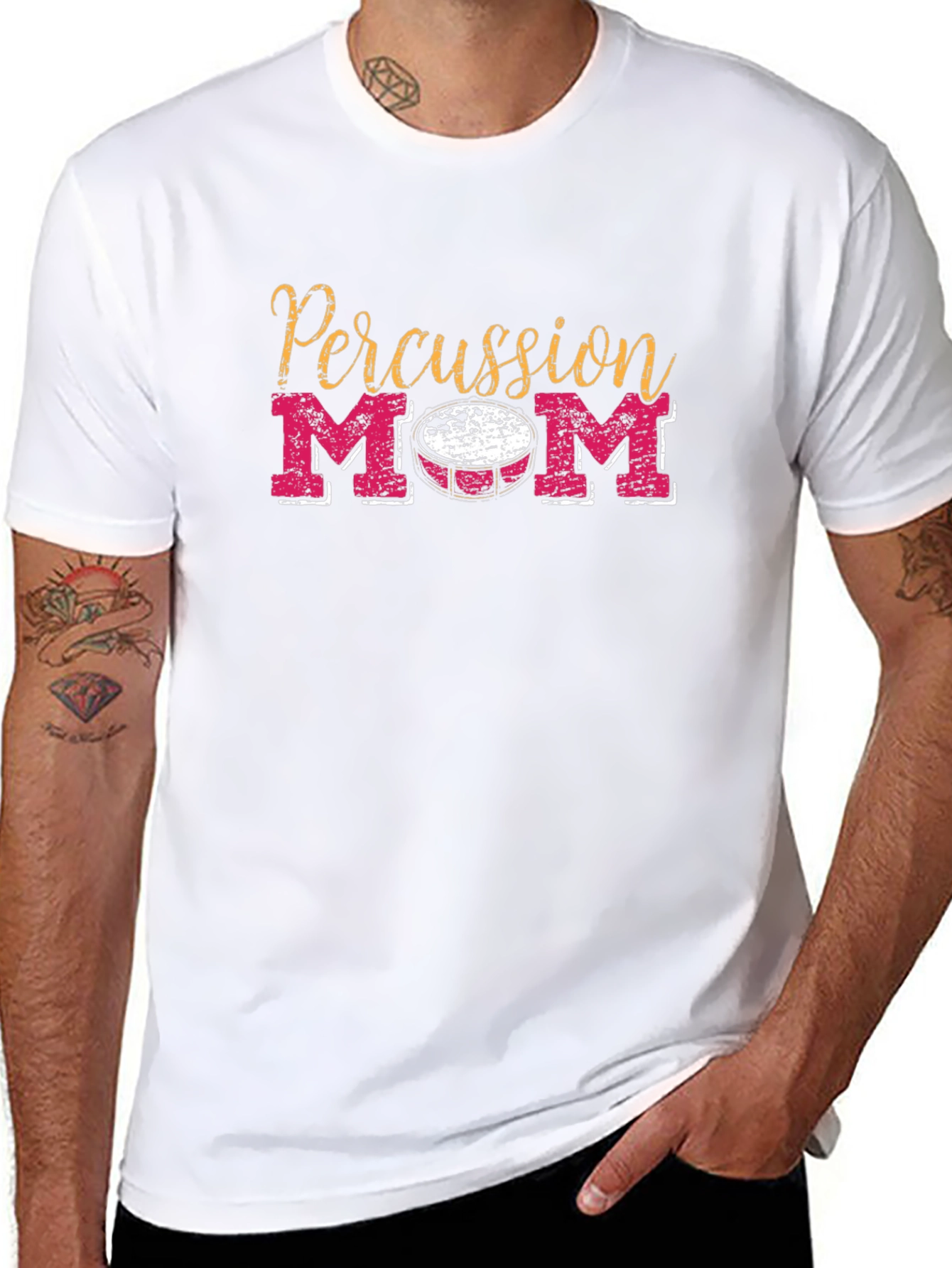 Percussion Mom T-Shirt - Black Graphic Tee