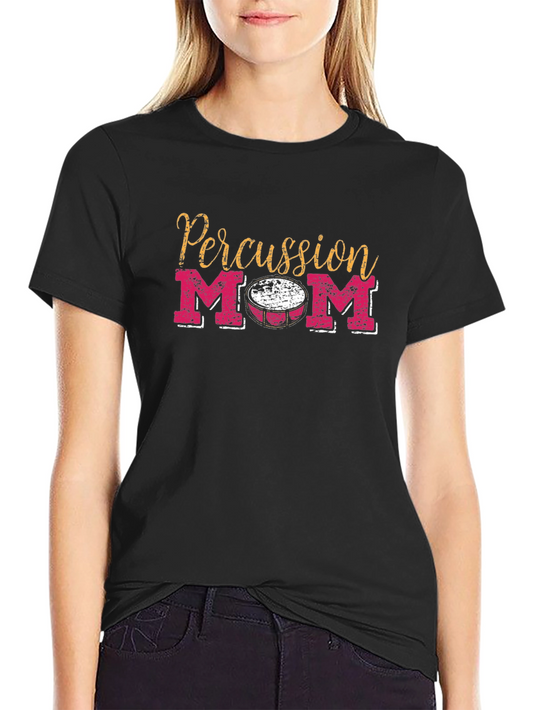 Percussion Mom T-Shirt - Black Graphic Tee