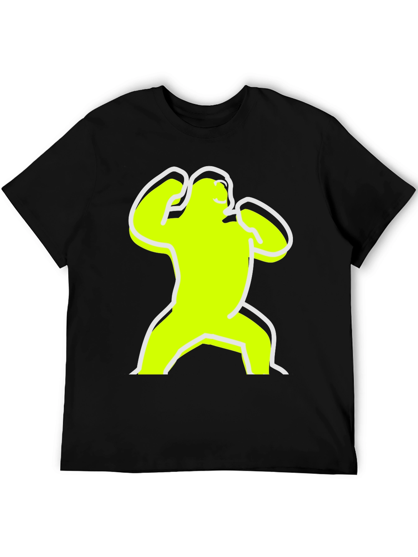 Black T-Shirt - Cartoon Graphic