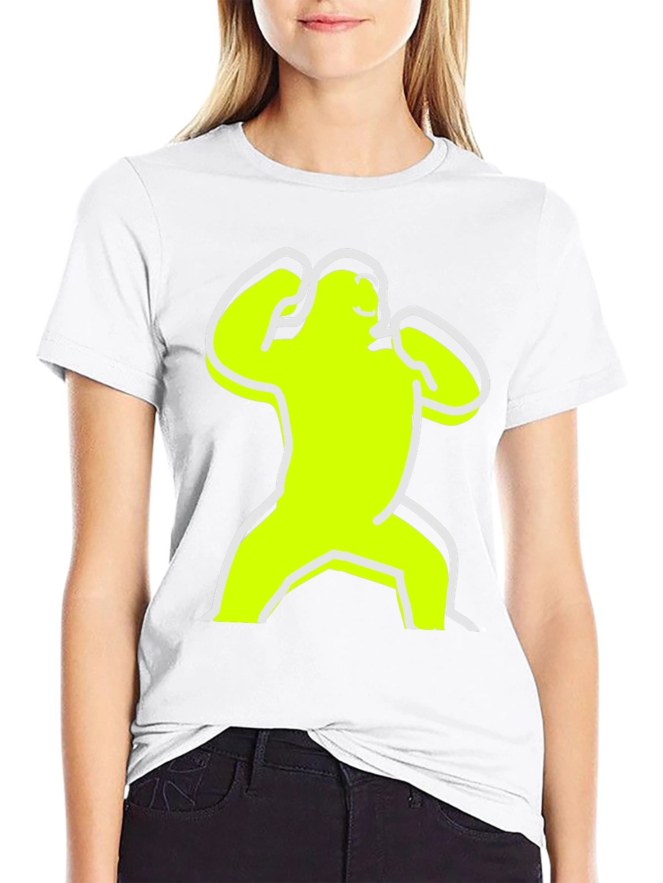 Black T-Shirt - Cartoon Graphic