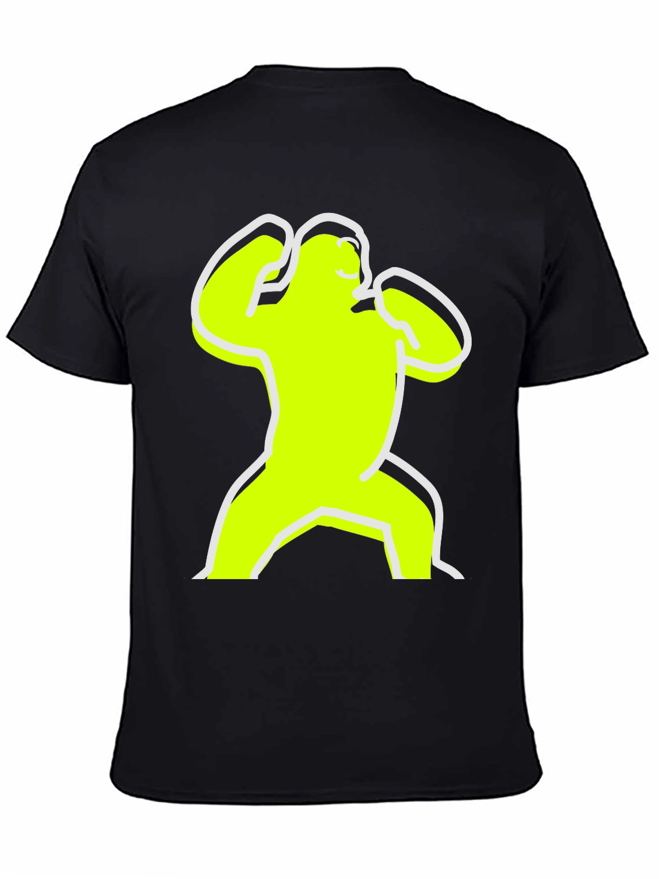Black T-Shirt - Cartoon Graphic