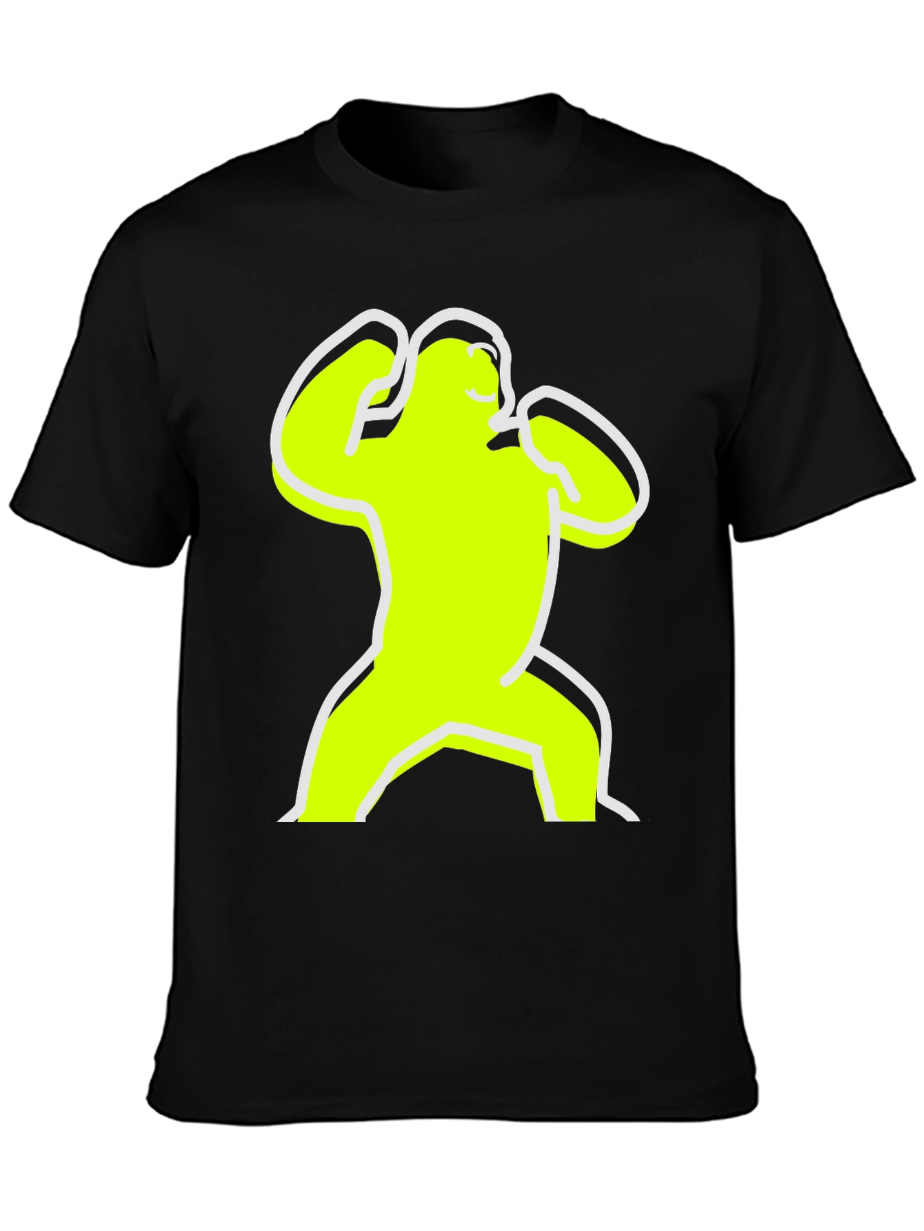 Black T-Shirt - Cartoon Graphic