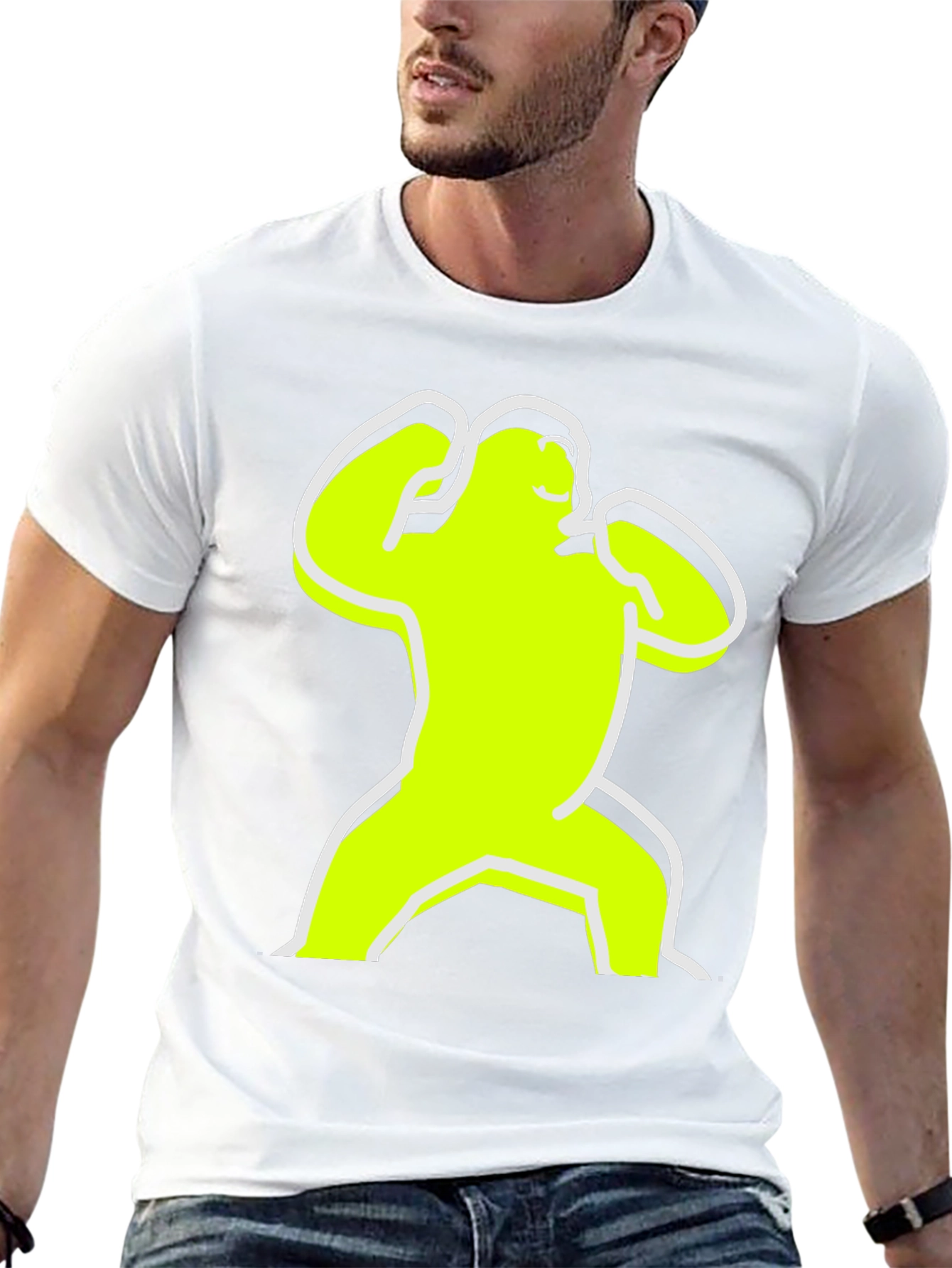 Black T-Shirt - Cartoon Graphic