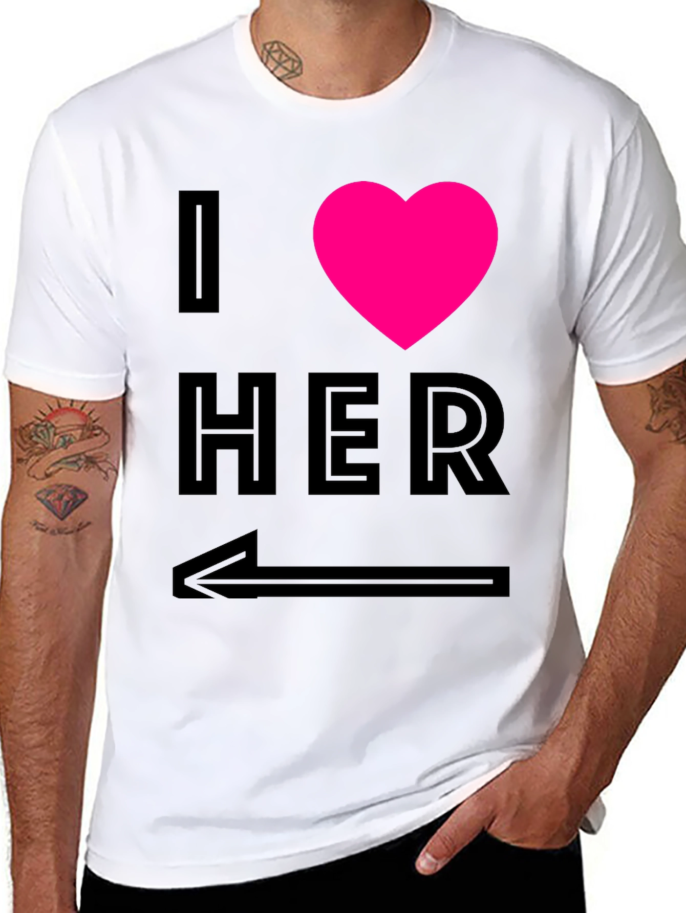 I Heart Her - Novelty Graphic T-Shirt