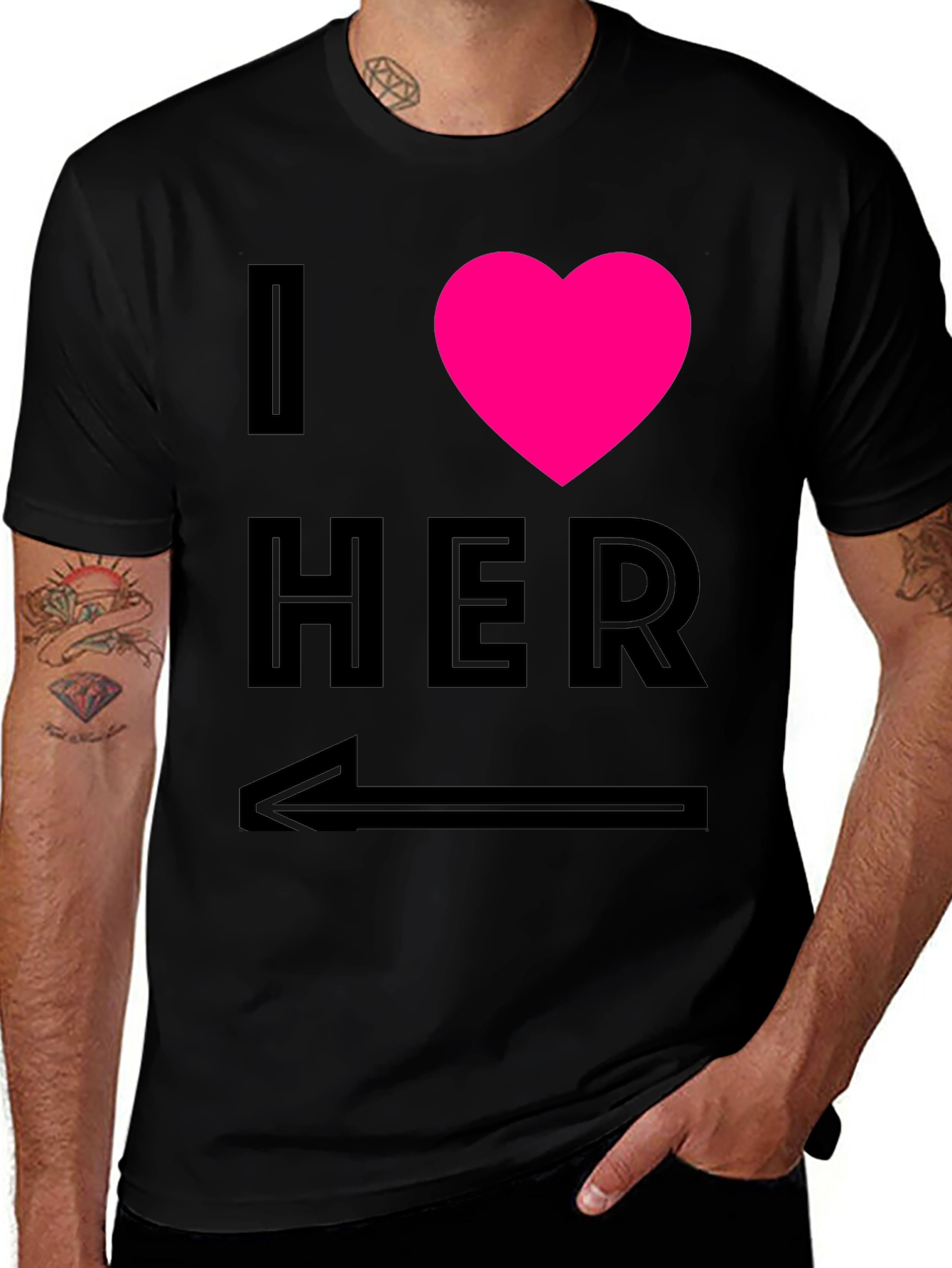 I Heart Her - Novelty Graphic T-Shirt