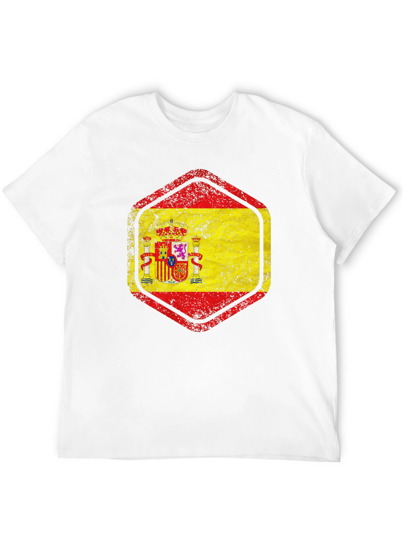 Spain Flag Distressed T-Shirt