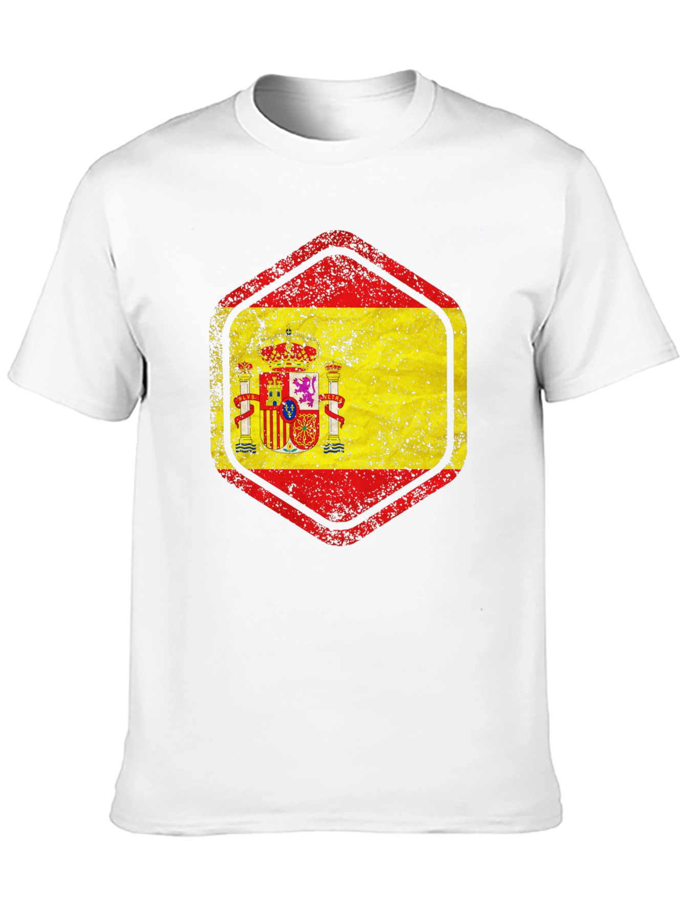 Spain Flag Distressed T-Shirt
