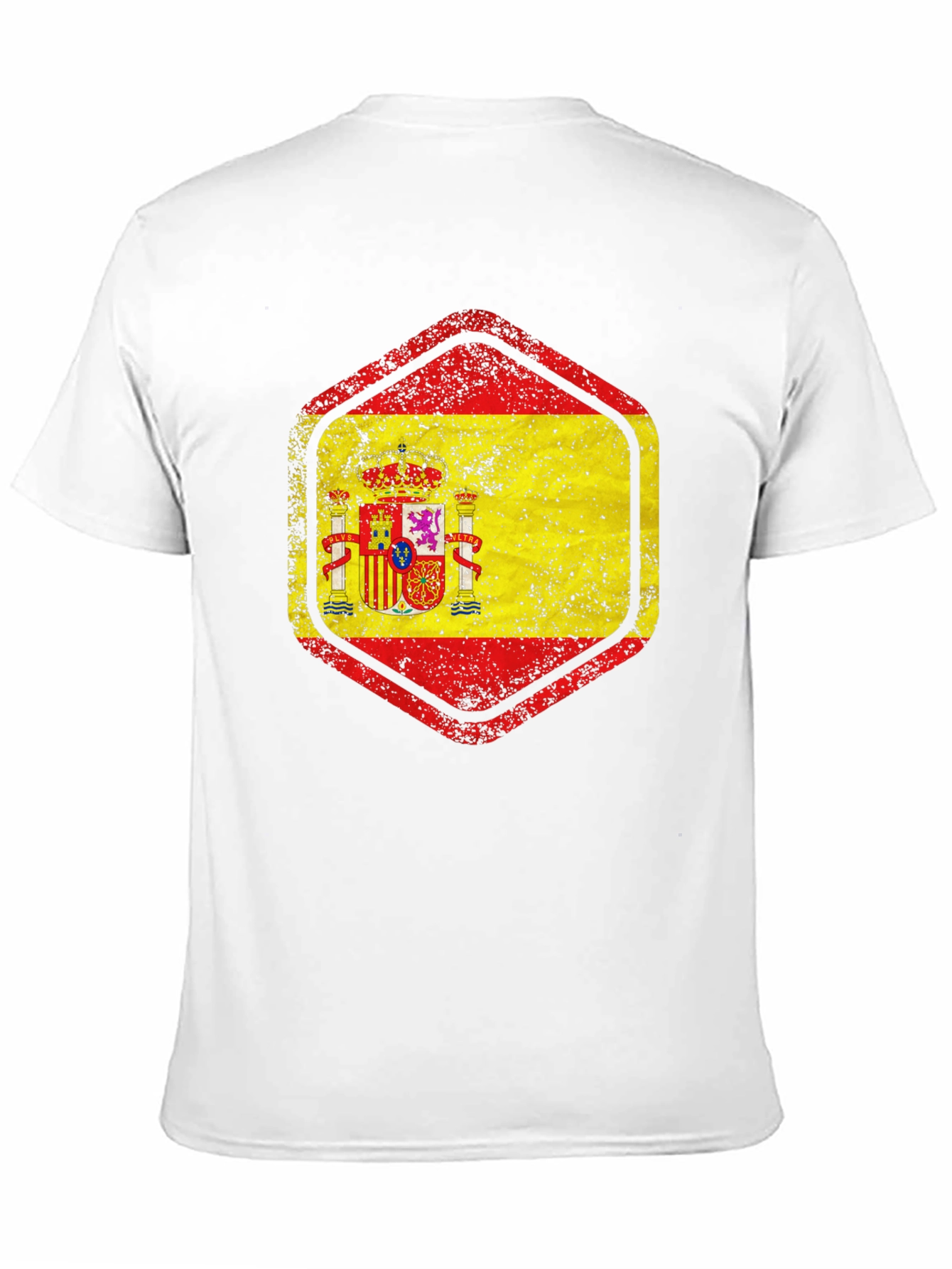 Spain Flag Distressed T-Shirt