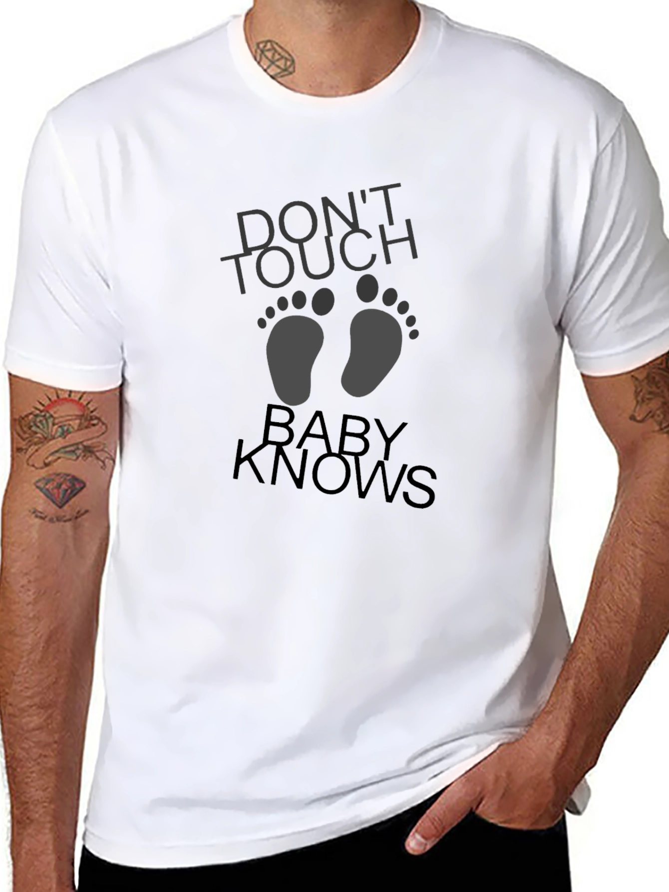 Dont Touch Baby Knows Graphic Tee