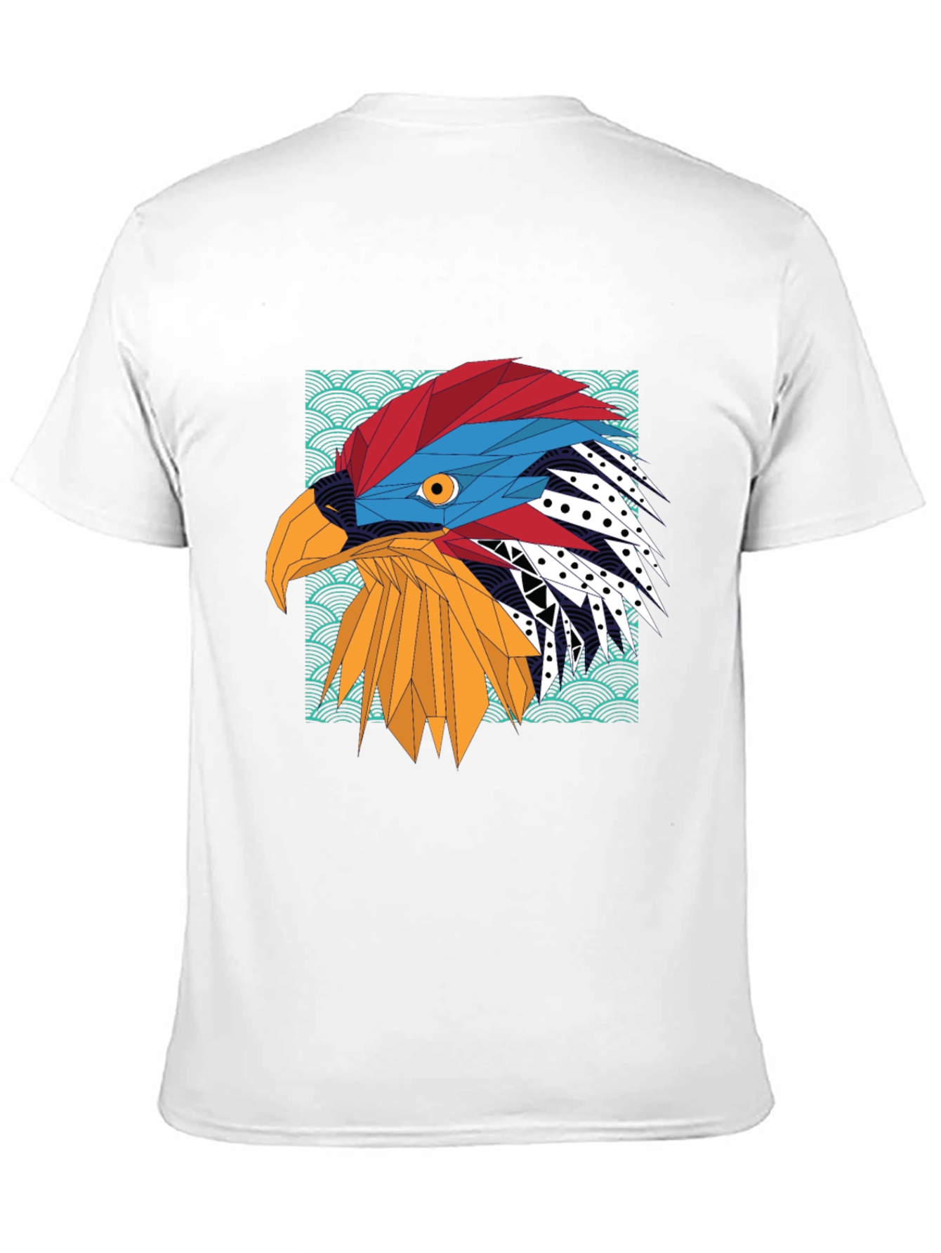 Geometric Eagle Graphic Tee - Stylish Mens T-Shirt