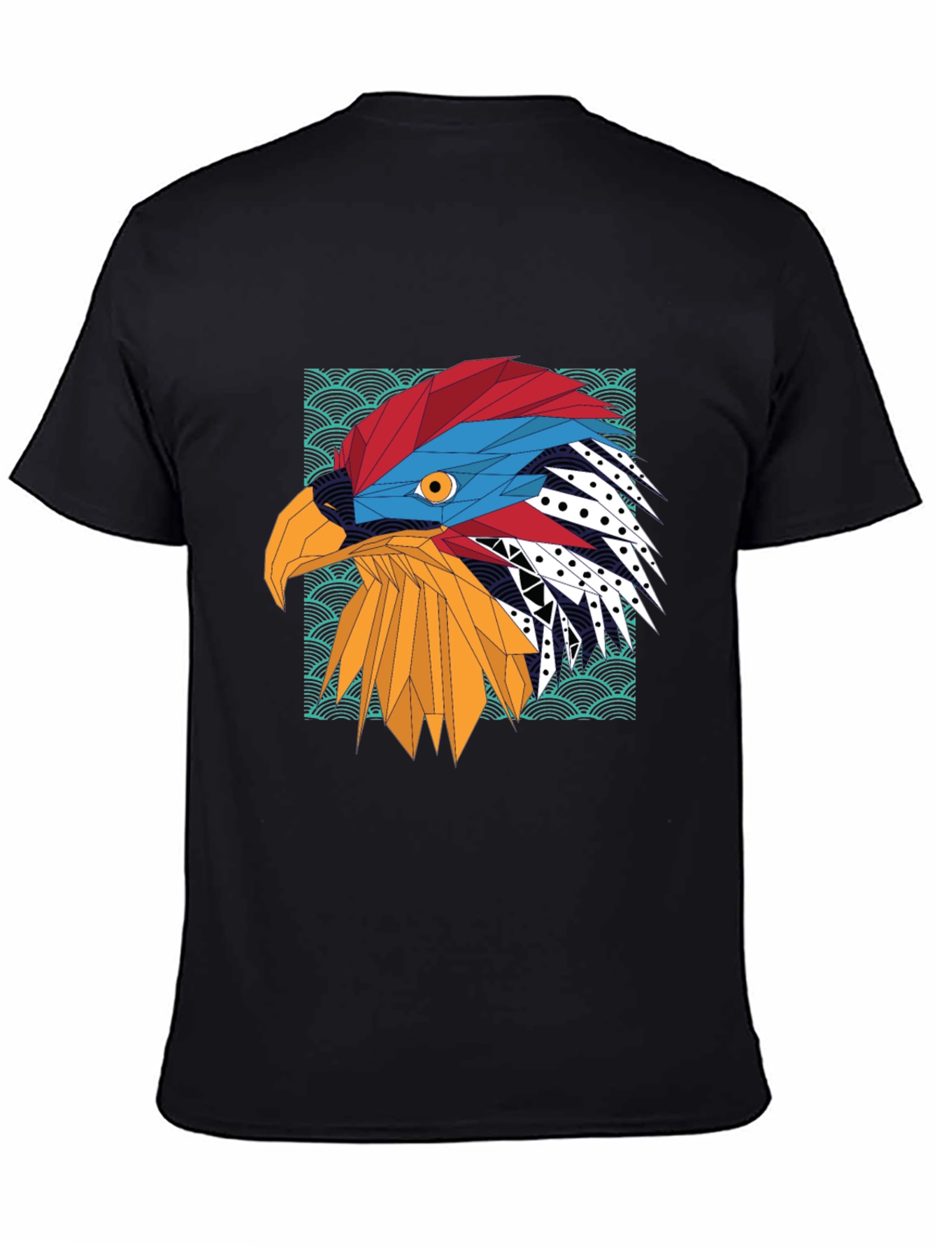 Geometric Eagle Graphic Tee - Stylish Mens T-Shirt