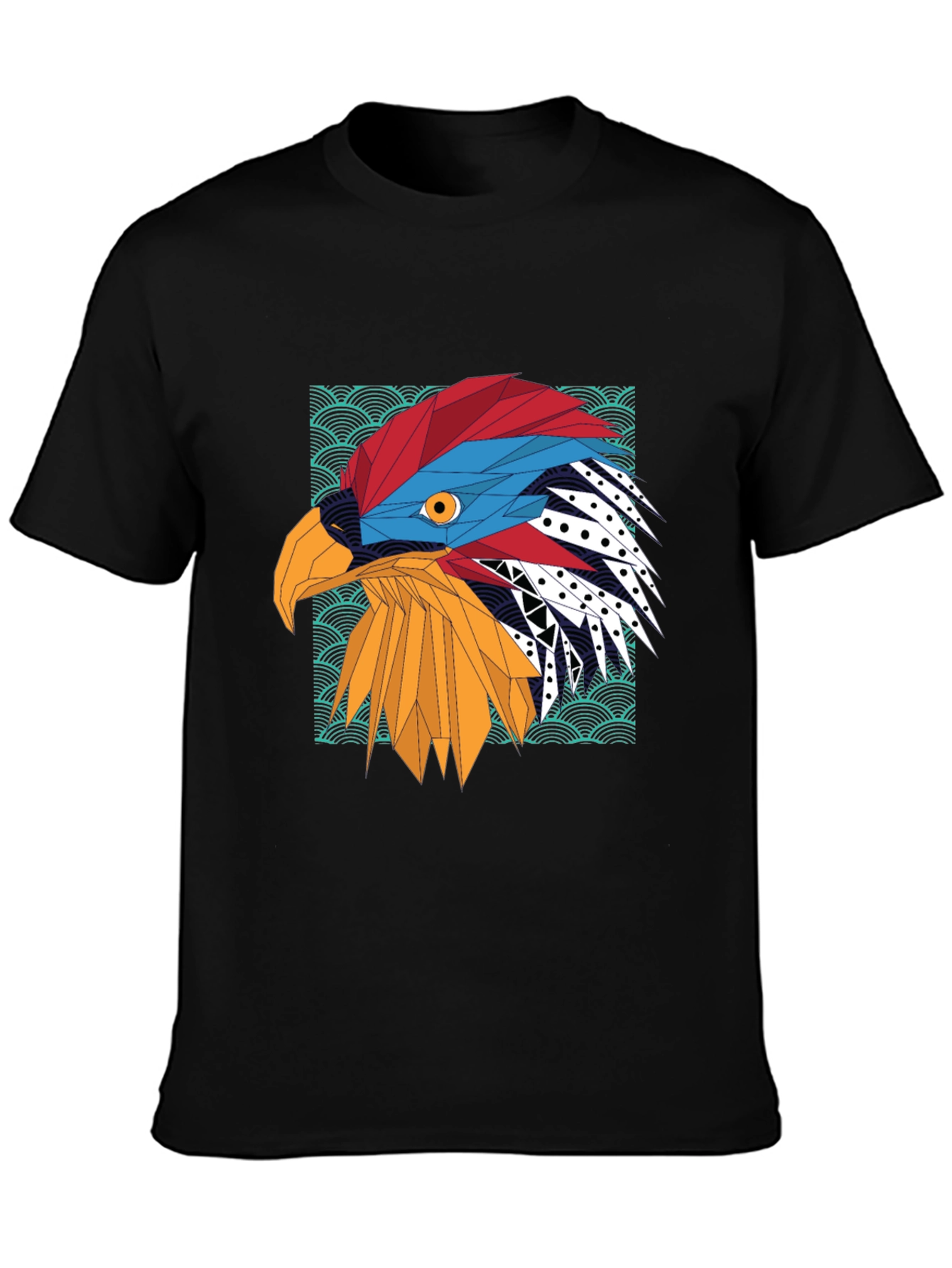 Geometric Eagle Graphic Tee - Stylish Mens T-Shirt