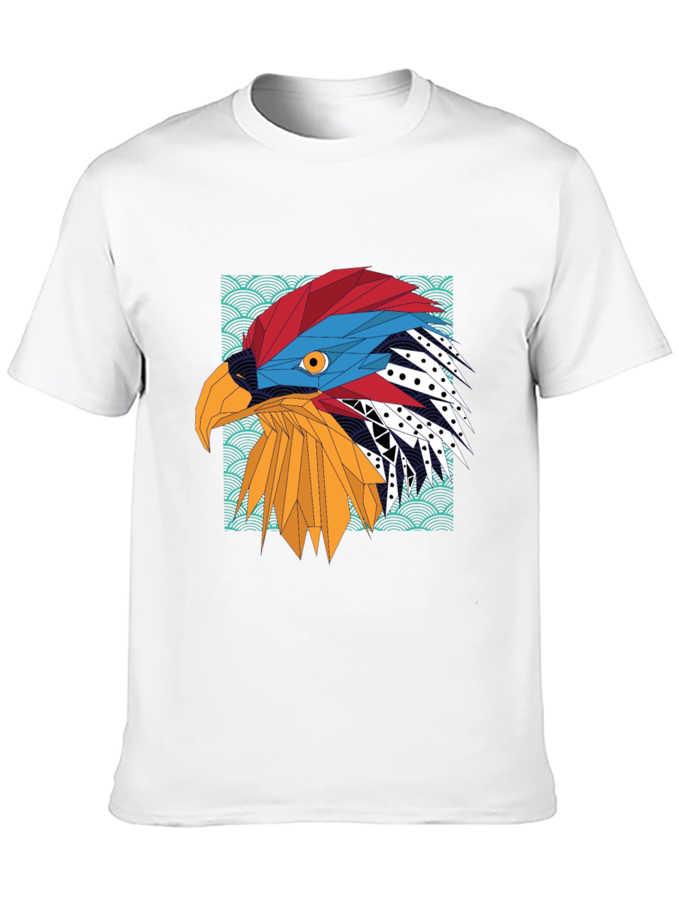 Geometric Eagle Graphic Tee - Stylish Mens T-Shirt