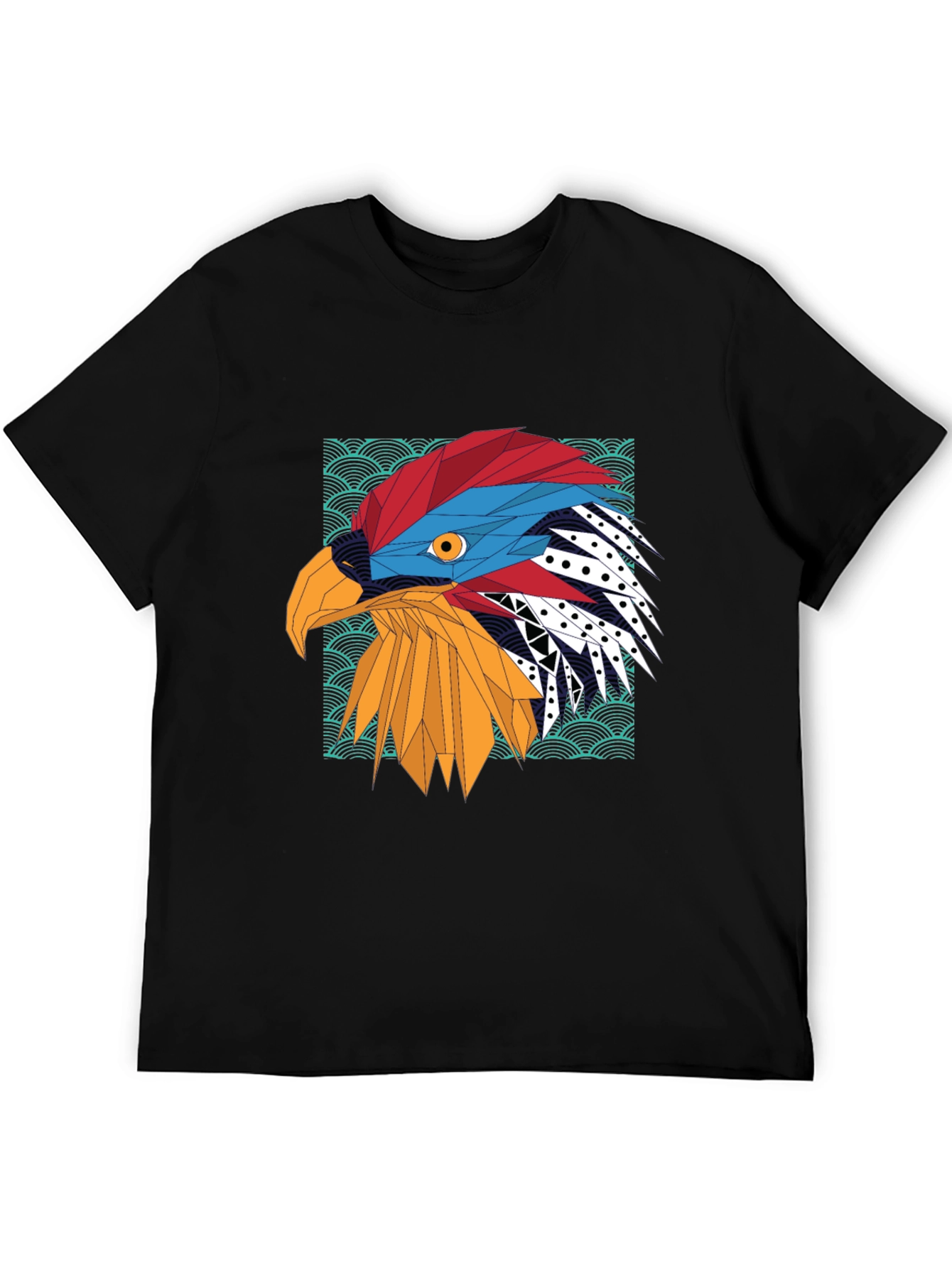 Geometric Eagle Graphic Tee - Stylish Mens T-Shirt