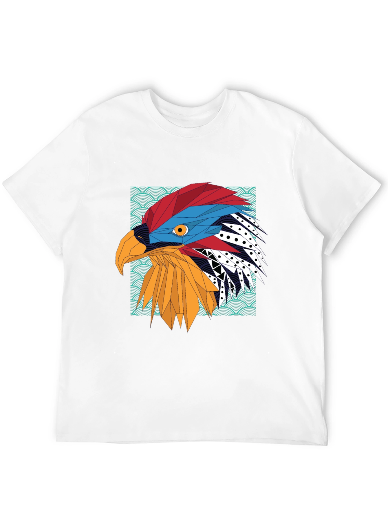 Geometric Eagle Graphic Tee - Stylish Mens T-Shirt