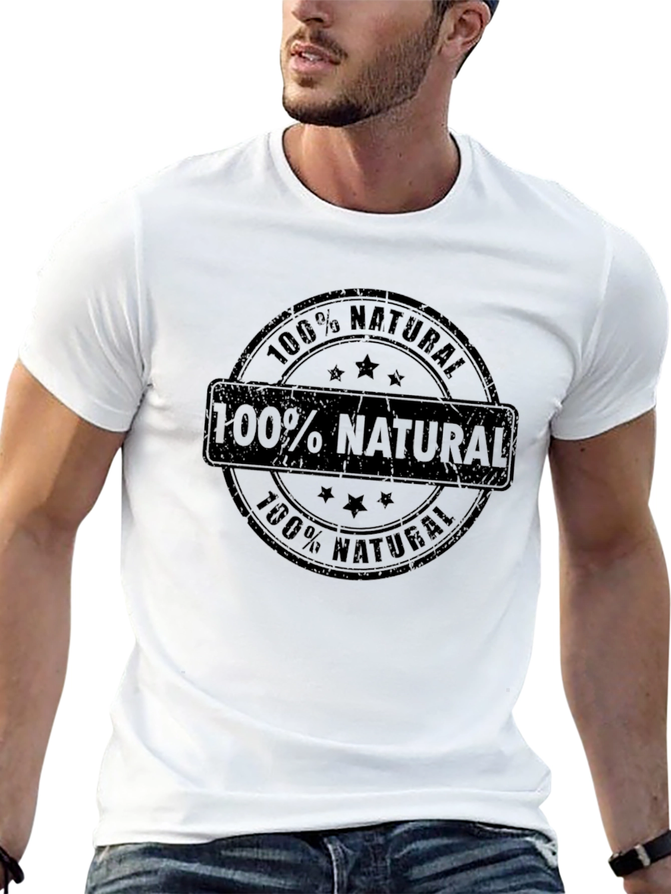 100% Natural Black T-Shirt