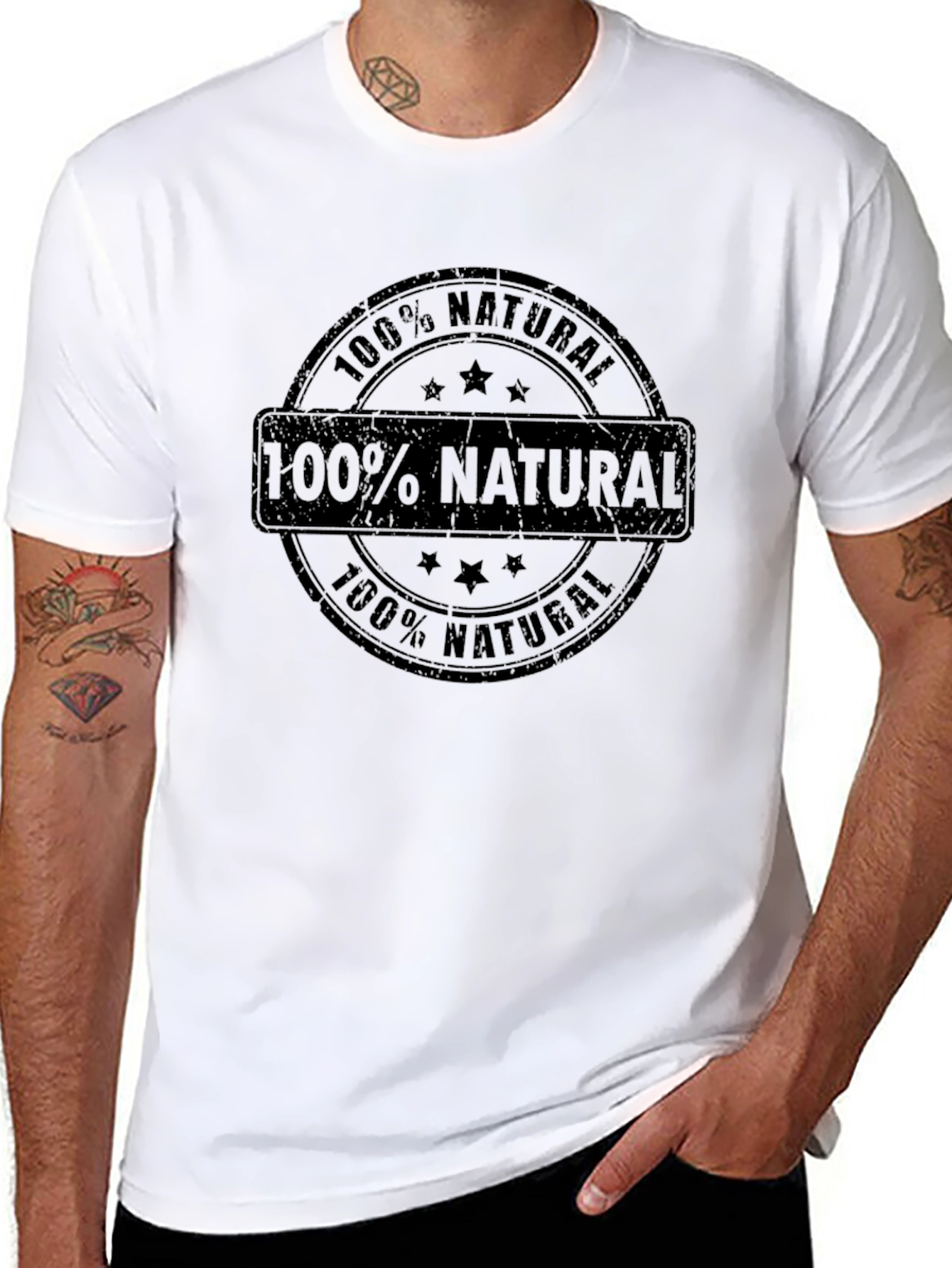 100% Natural Black T-Shirt