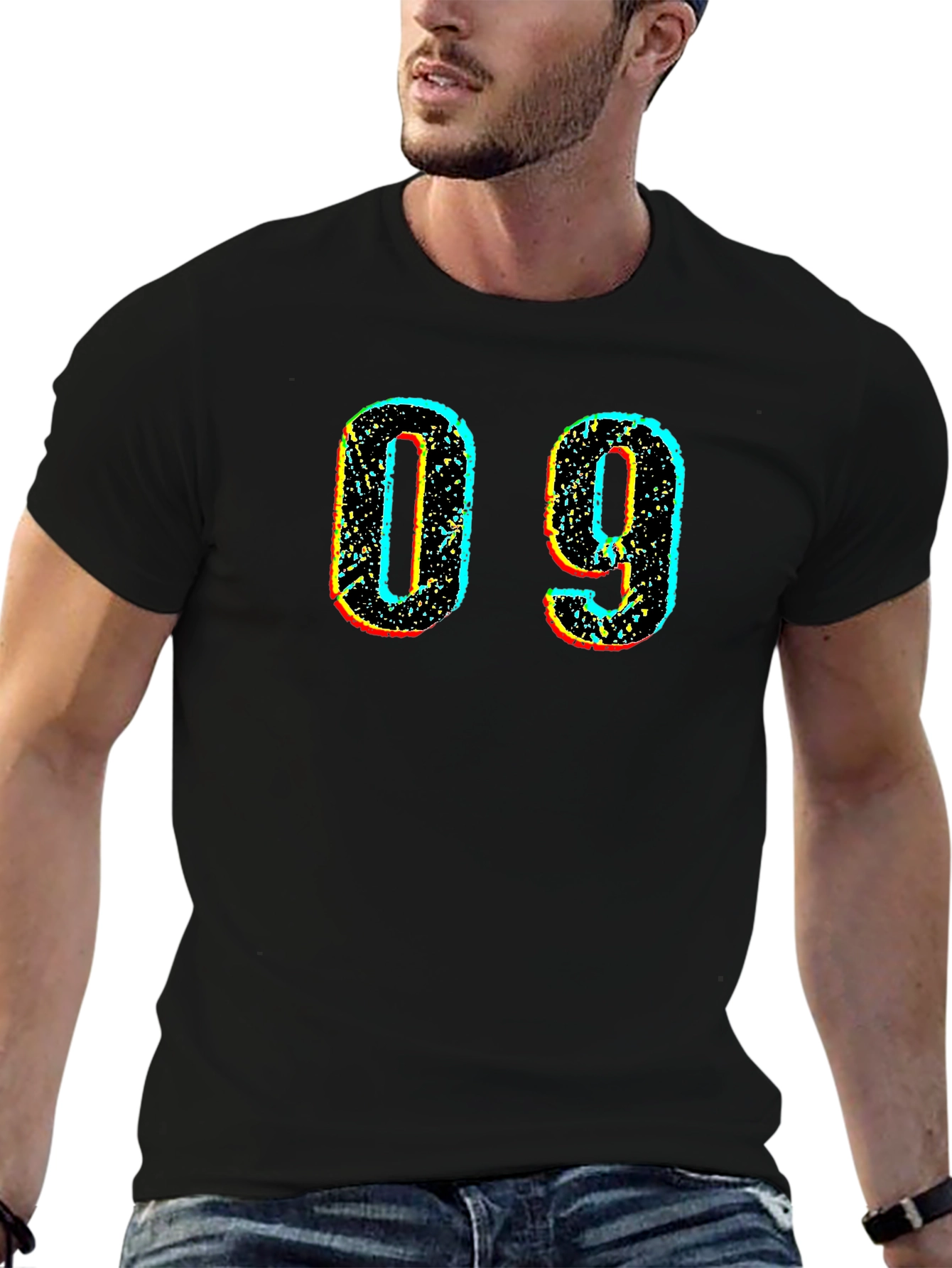 Retro Style Number 09 Graphic T-Shirt