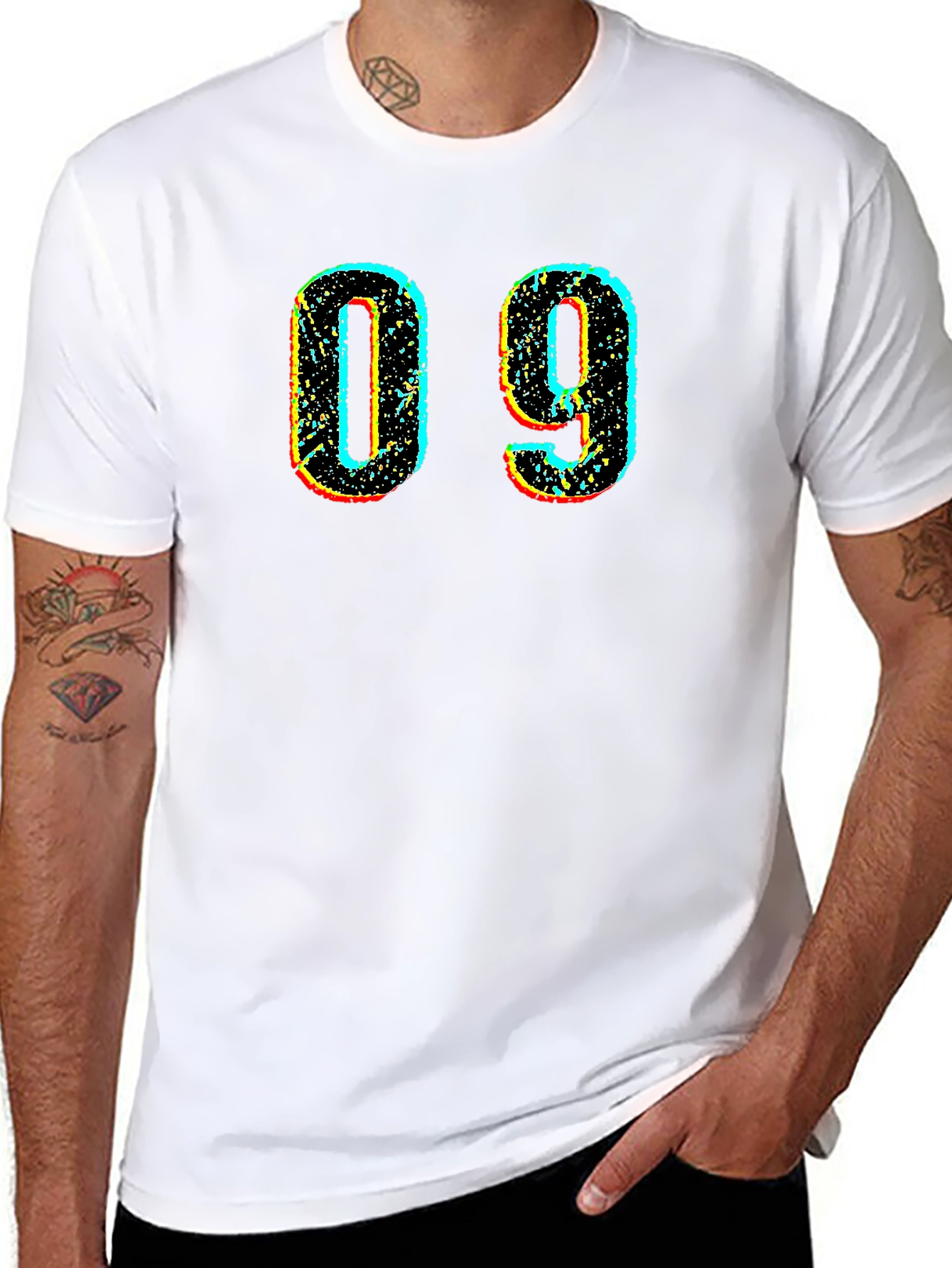 Retro Style Number 09 Graphic T-Shirt