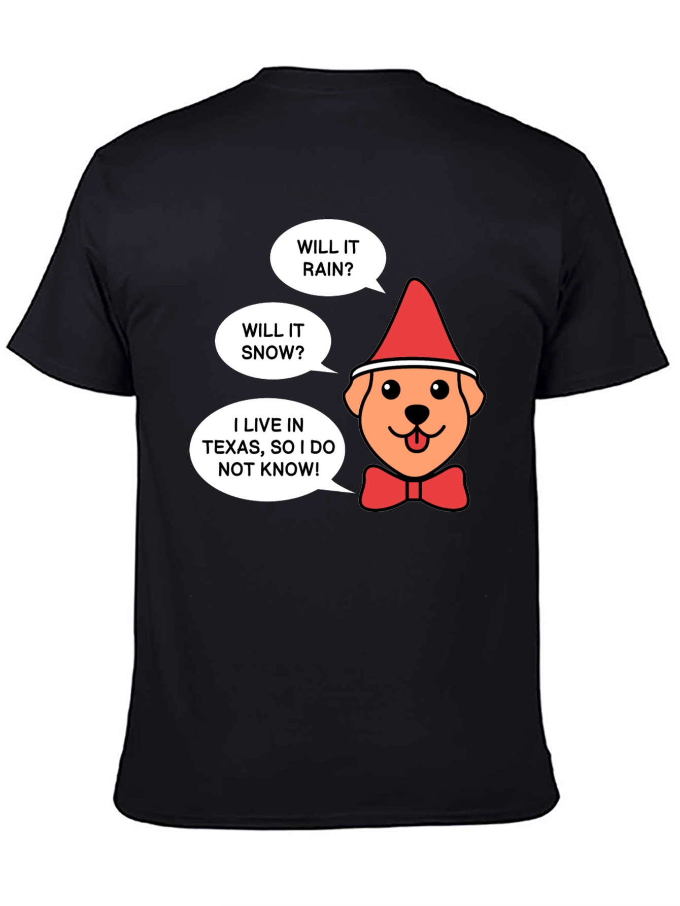 Texas Christmas Dog T-Shirt - Will It Snow?