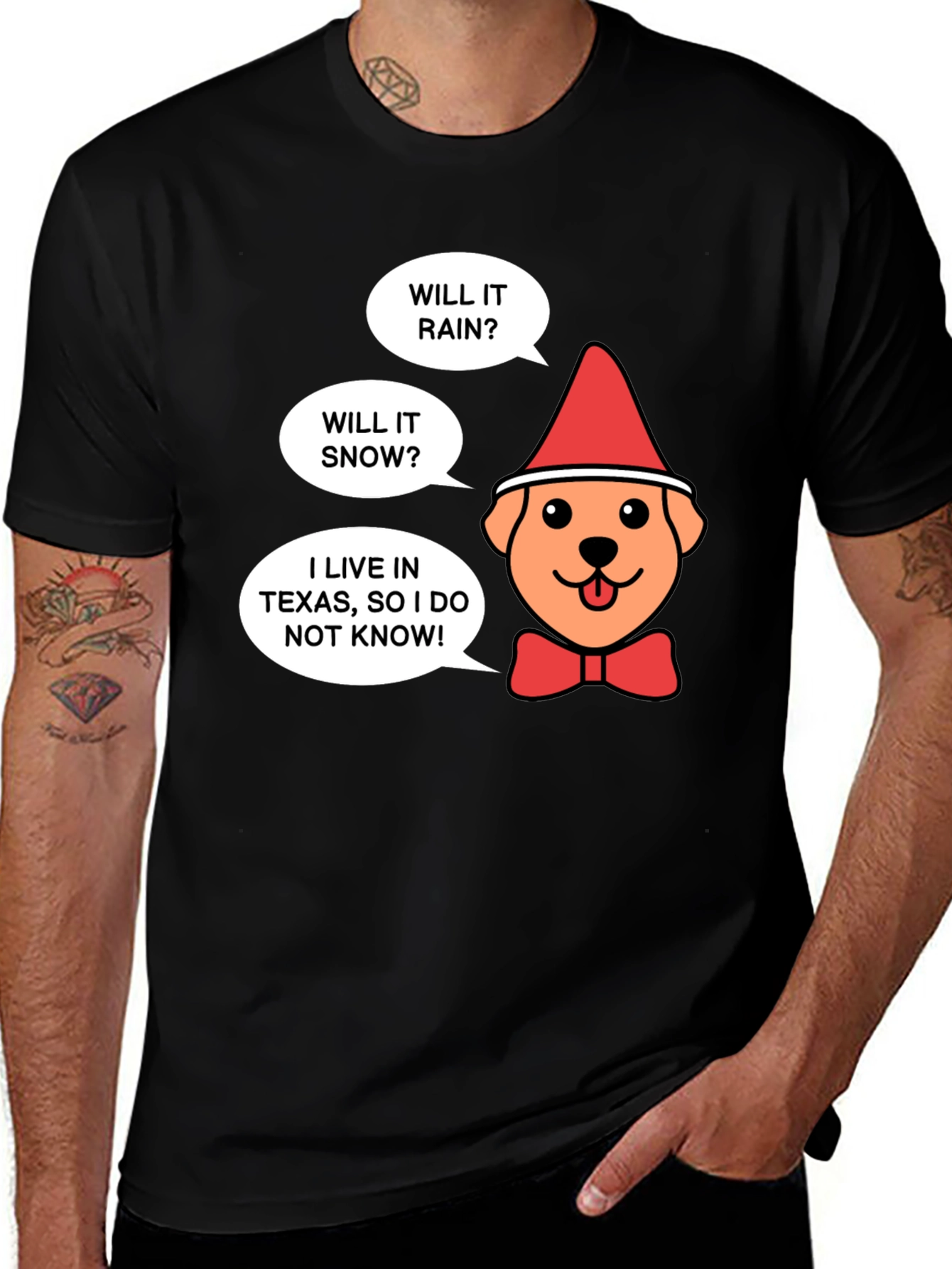 Texas Christmas Dog T-Shirt - Will It Snow?