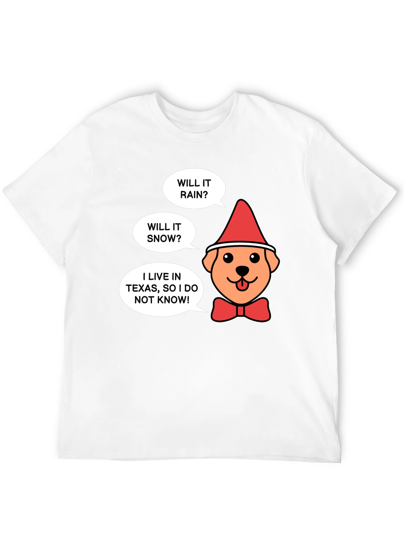 Texas Christmas Dog T-Shirt - Will It Snow?